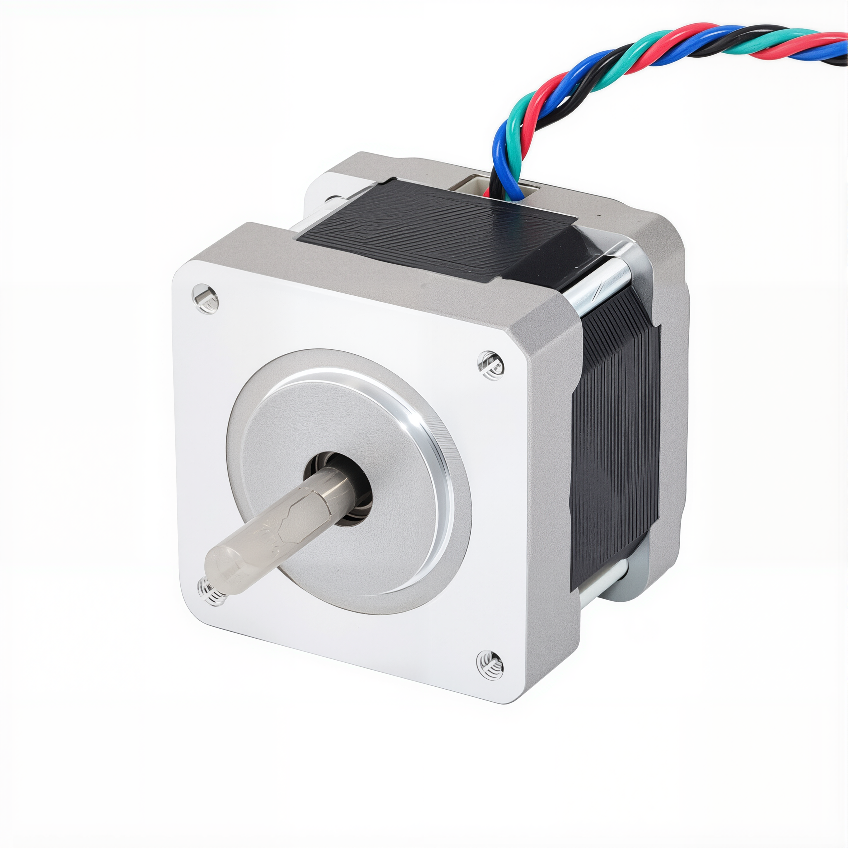 16 Single Shaft Bipolar Stepper Motor,0.9°Step,18N·cm Torque,0.4A Current,34mm Body,4_Wire