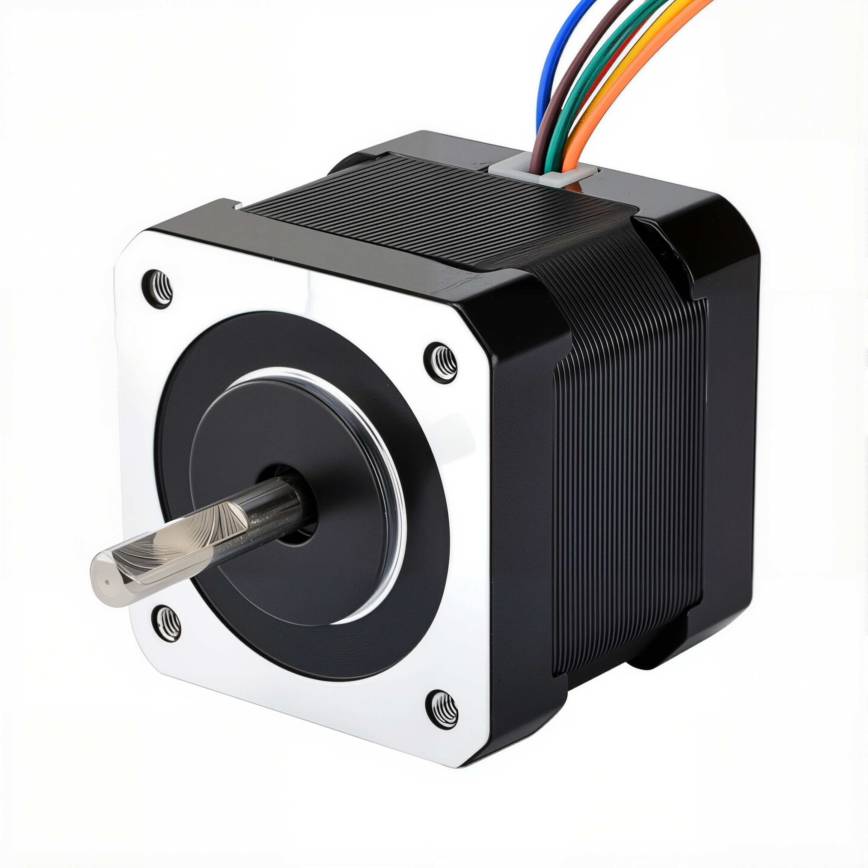17 Single Shaft Unipolar Stepper Motor,0.9°Step,26N·cm Torque,0.4A Current,39mm Body,6_Wire
