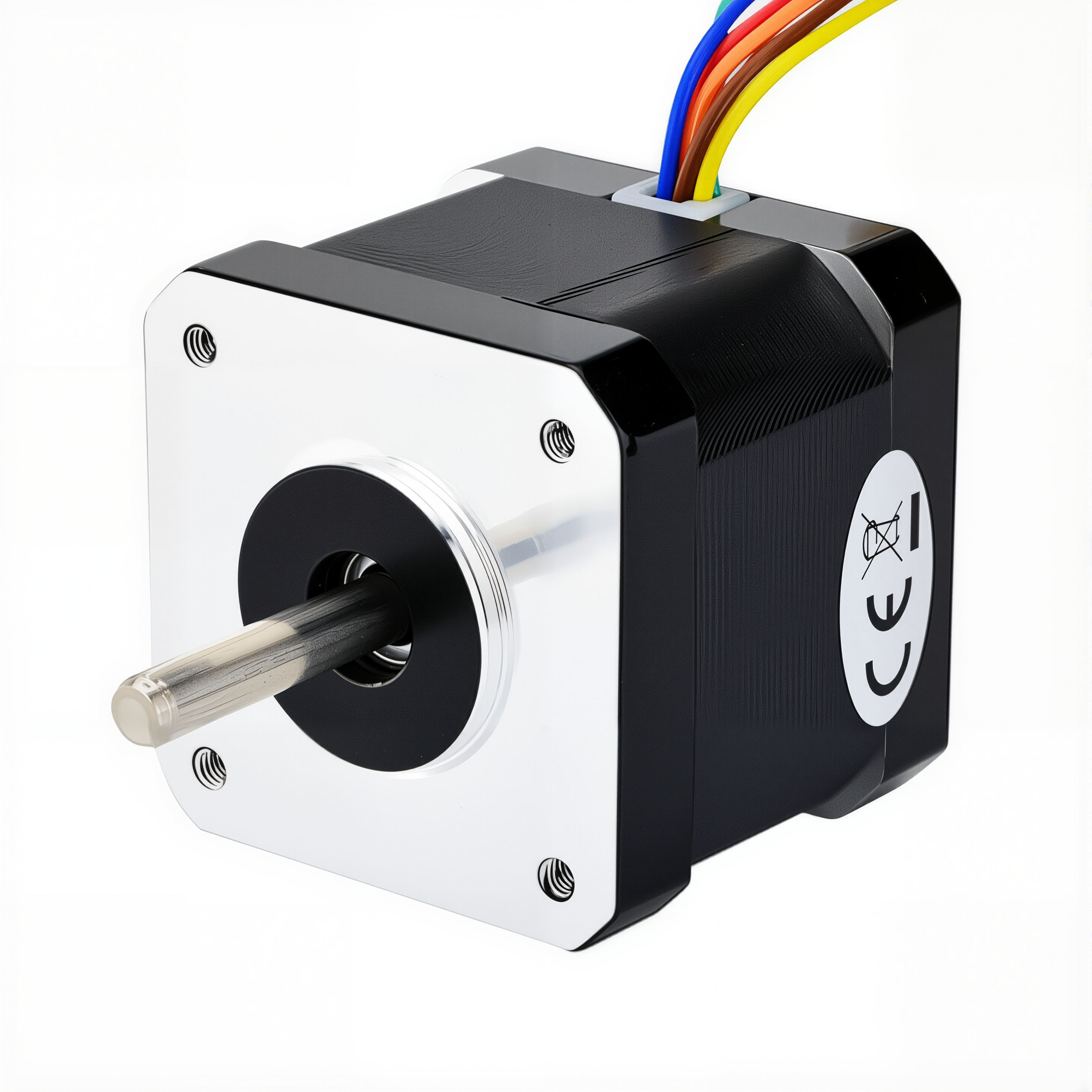 17 Single Shaft Unipolar Stepper Motor,0.9°Step,26N·cm Torque,0.8A Current,40mm Body,6_Wire