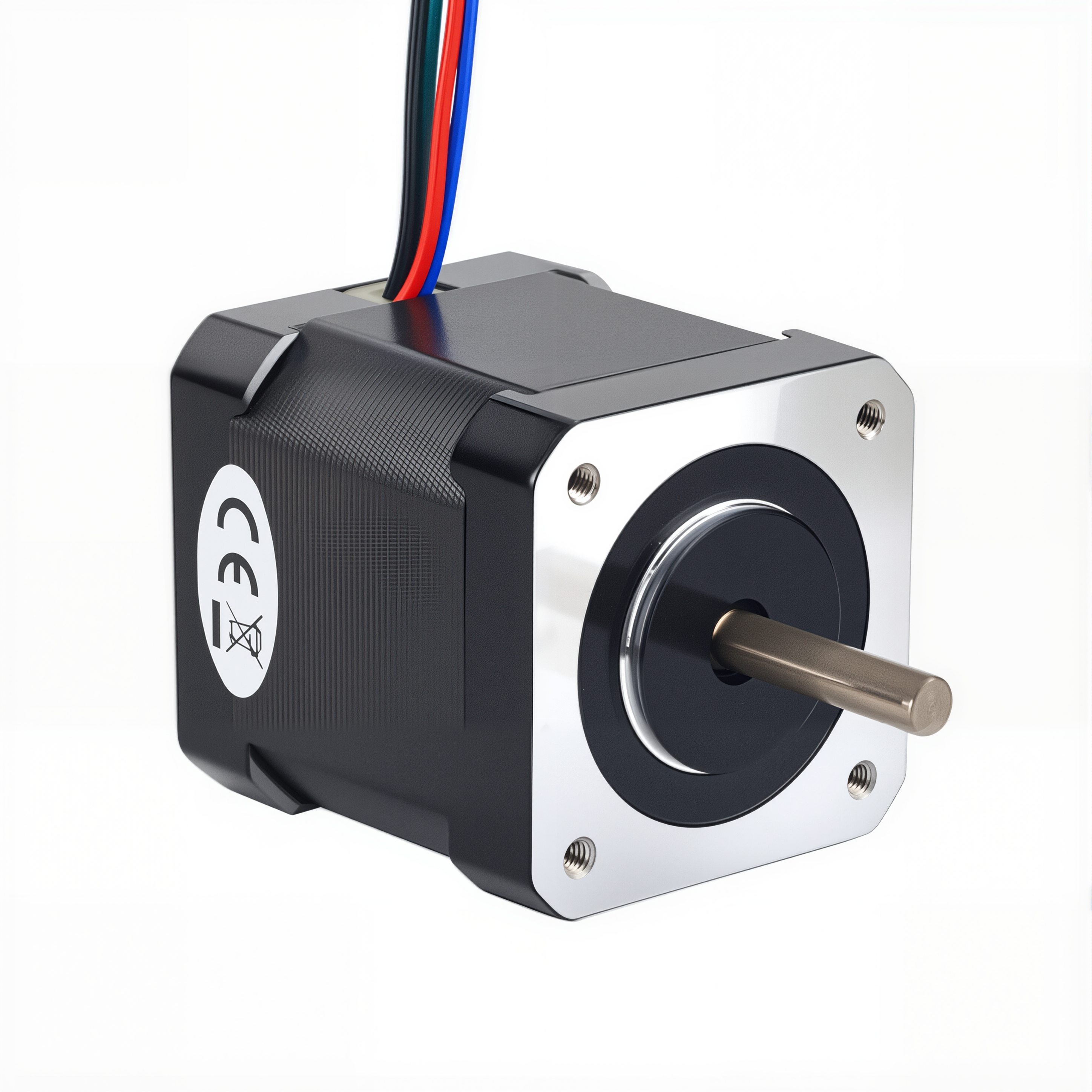 17 Single Shaft Bipolar Stepper Motor,0.9°Step,42N·cm Torque,1.68A Current,48mm Body,4_Wire