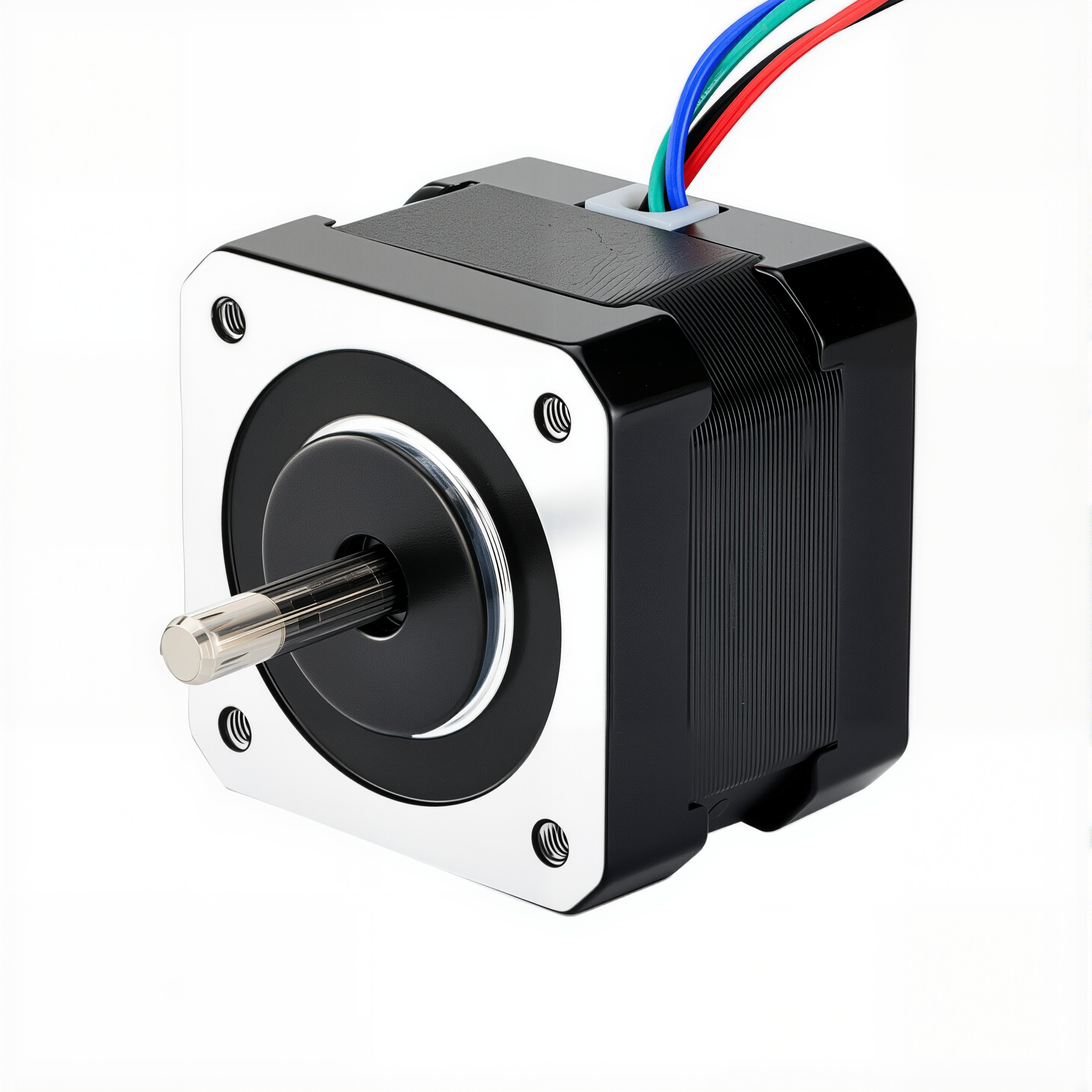 17 Dual Shaft Bipolar Stepper Motor,1.8°Step,26N·cm Torque,0.4A Current,34mm Body,4_Wire
