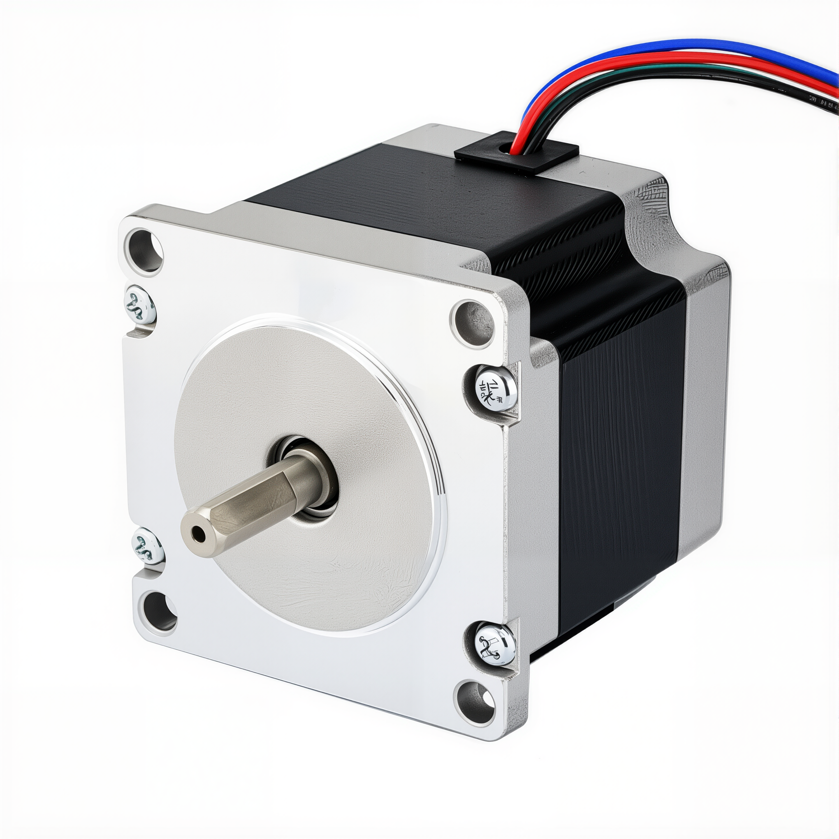 23 Single Shaft Bipolar Stepper Motor,1.8°Step,90N·cm Torque,2A Current,52mm Body,4_Wire