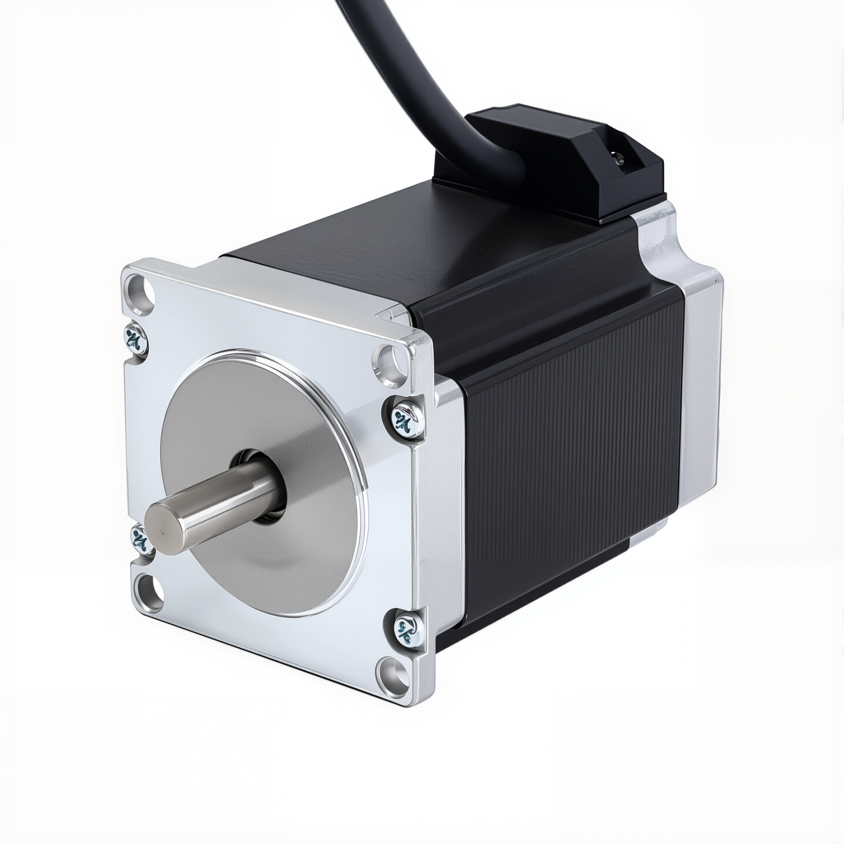 23 Dual Shaft Bipolar Stepper Motor,1.8°Step,189N·cm Torque,2.8A Current,76mm Body,4_Wire