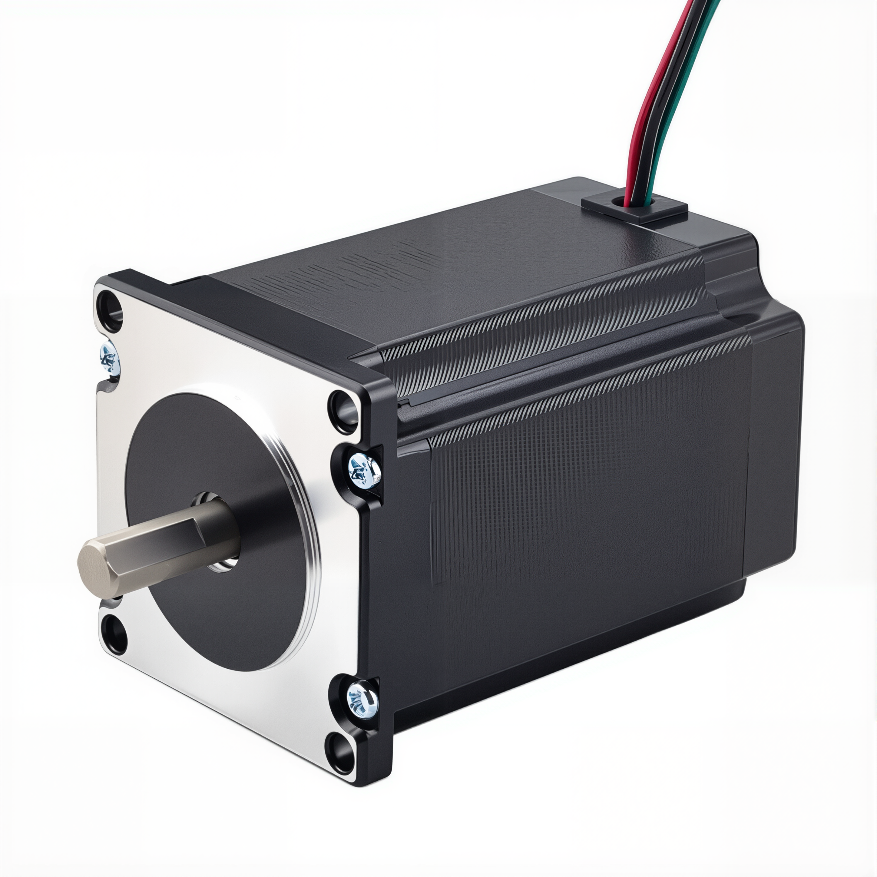 23 Single Shaft Bipolar Stepper Motor,1.8°Step,220N·cm Torque,4A Current,82mm Body,4_Wire