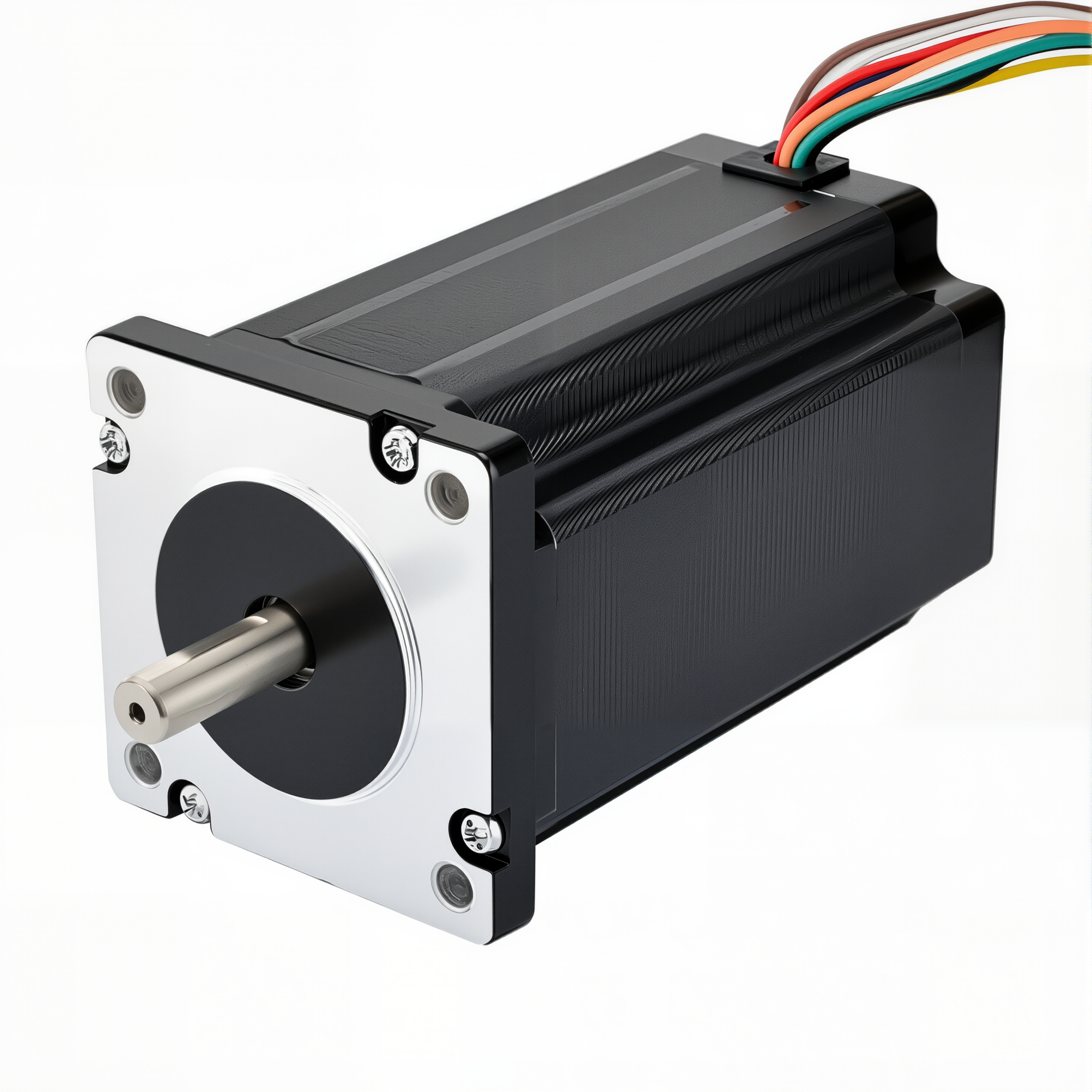 24 Dual Shaft Bipolar/Unipolar Stepper Motor,1.8°Step,400N·cm Torque,4.24A Current,100mm Body,8_Wire