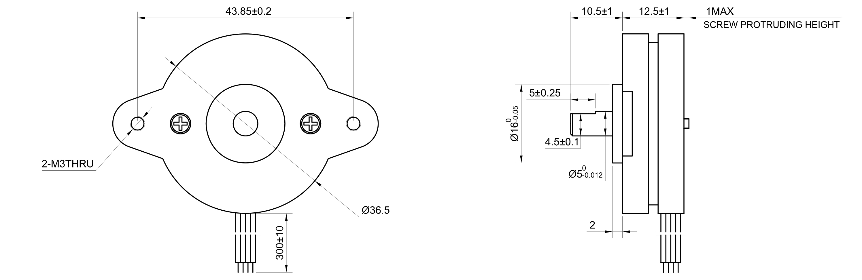14 Single Shaft Bipolar Stepper Motor,0.9°Step,5N·cm Torque,0.5A Current,12mm Body,4_Wire