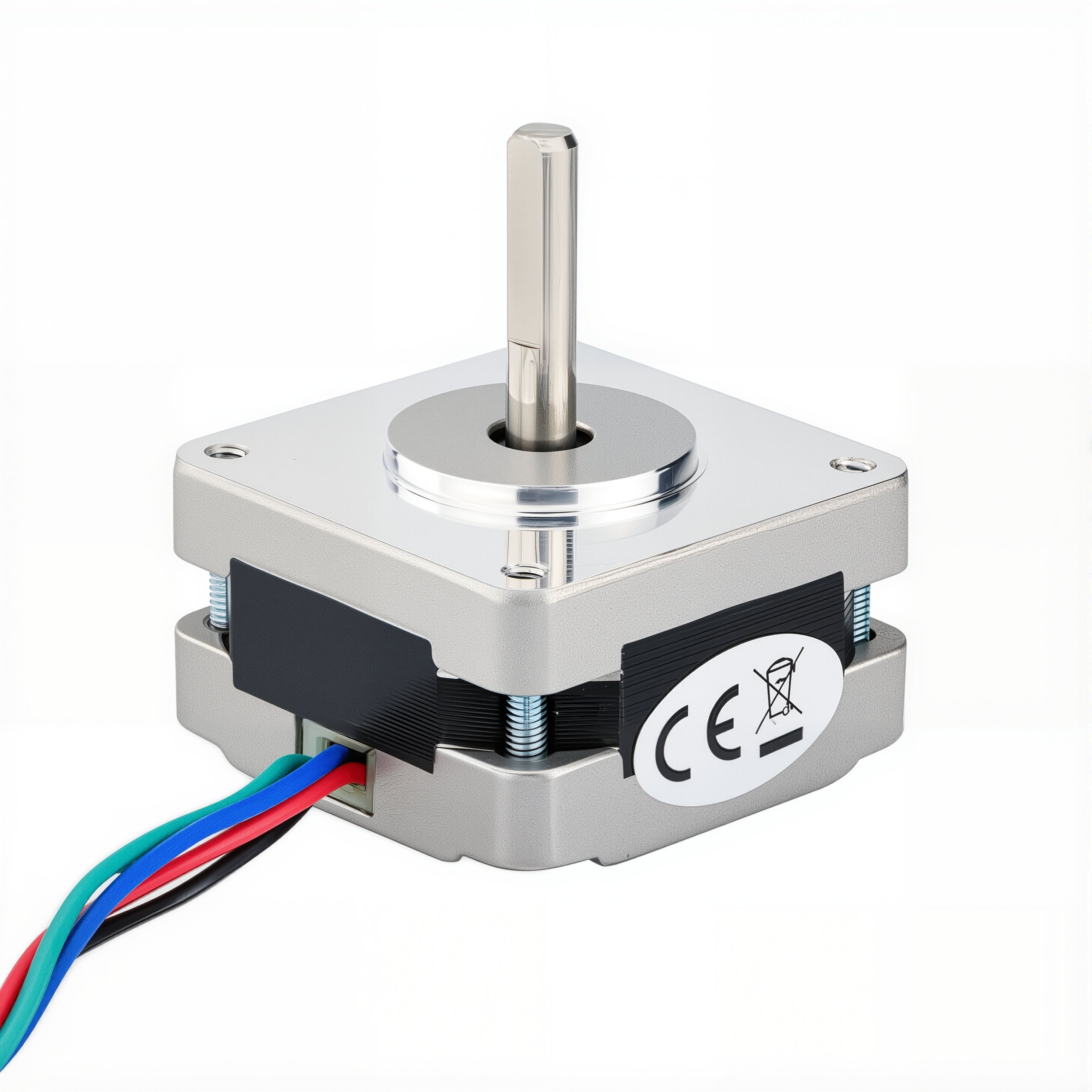 16 Single Shaft Bipolar Stepper Motor,0.9°Step,11N·cm Torque,1.2A Current,22mm Body,4_Wire