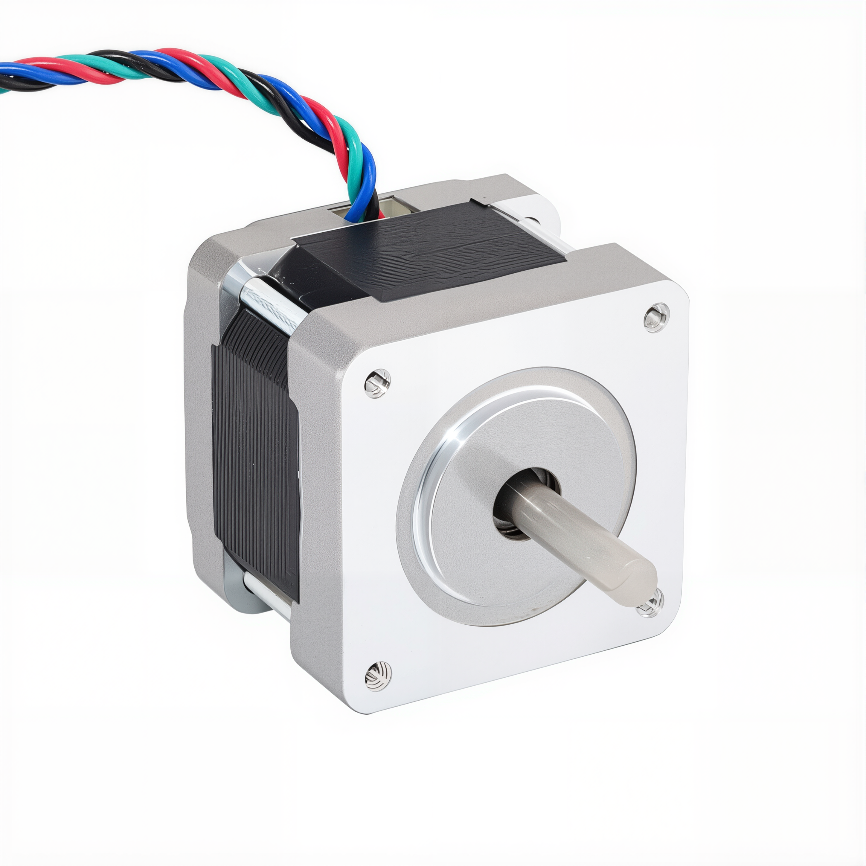 16 Single Shaft Bipolar Stepper Motor,0.9°Step,18N·cm Torque,0.4A Current,34mm Body,4_Wire