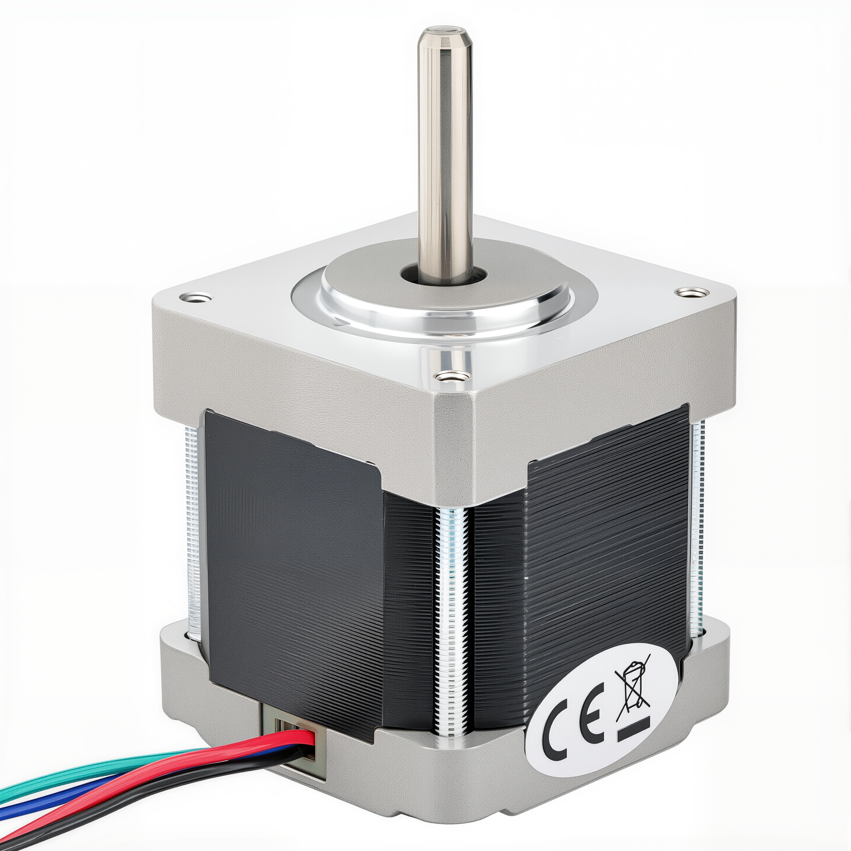 16 Single Shaft Bipolar Stepper Motor,0.9°Step,25N·cm Torque,0.3A Current,44mm Body,4_Wire