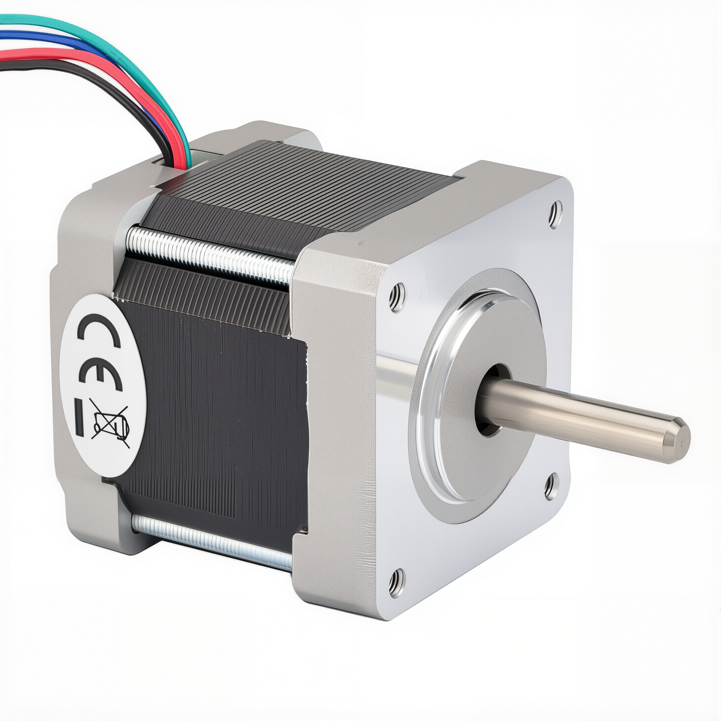 16 Single Shaft Bipolar Stepper Motor,0.9°Step,25N·cm Torque,0.3A Current,44mm Body,4_Wire