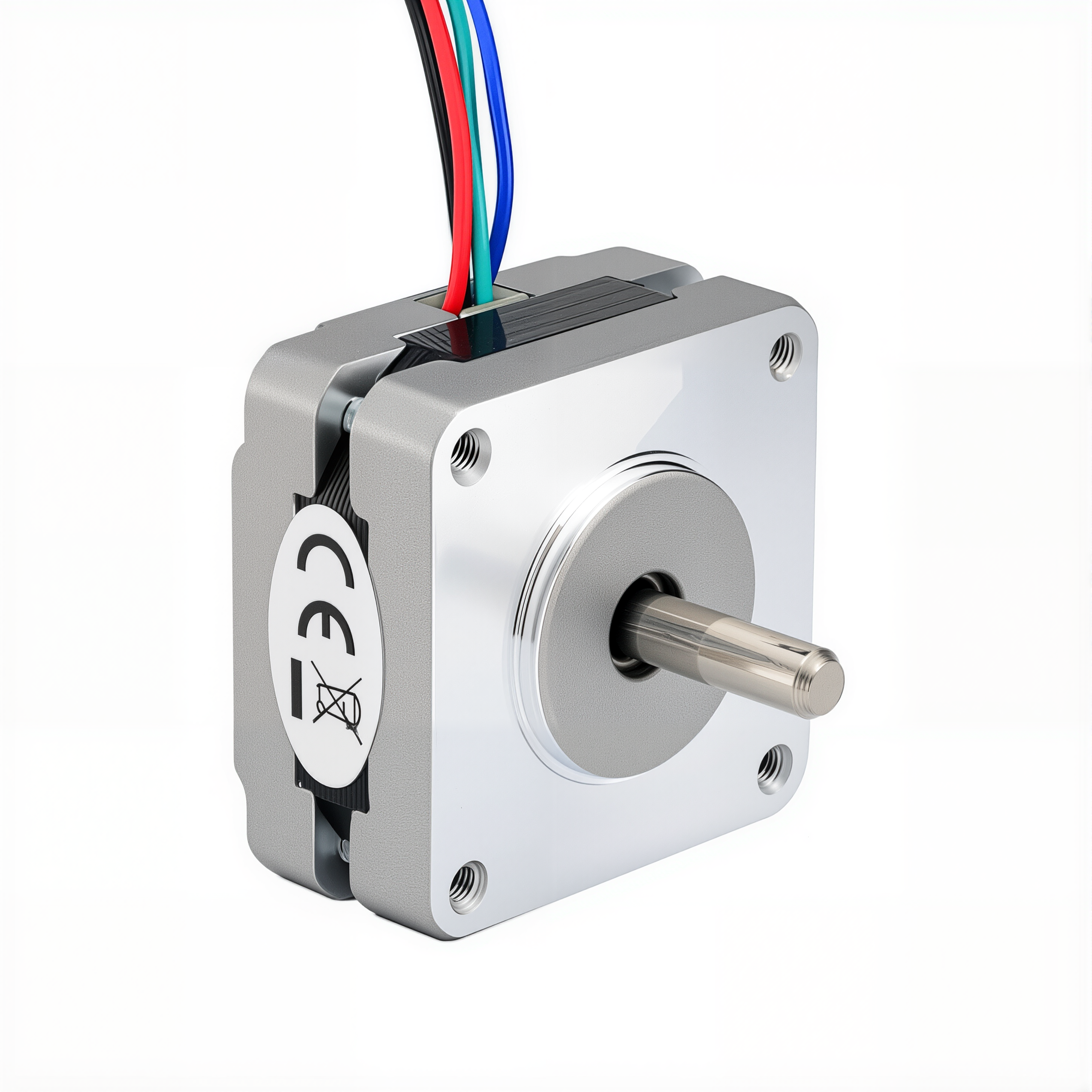 16 Single Shaft Bipolar Stepper Motor,1.8°Step,8.7N·cm Torque,0.6A Current,20mm Body,4_Wire