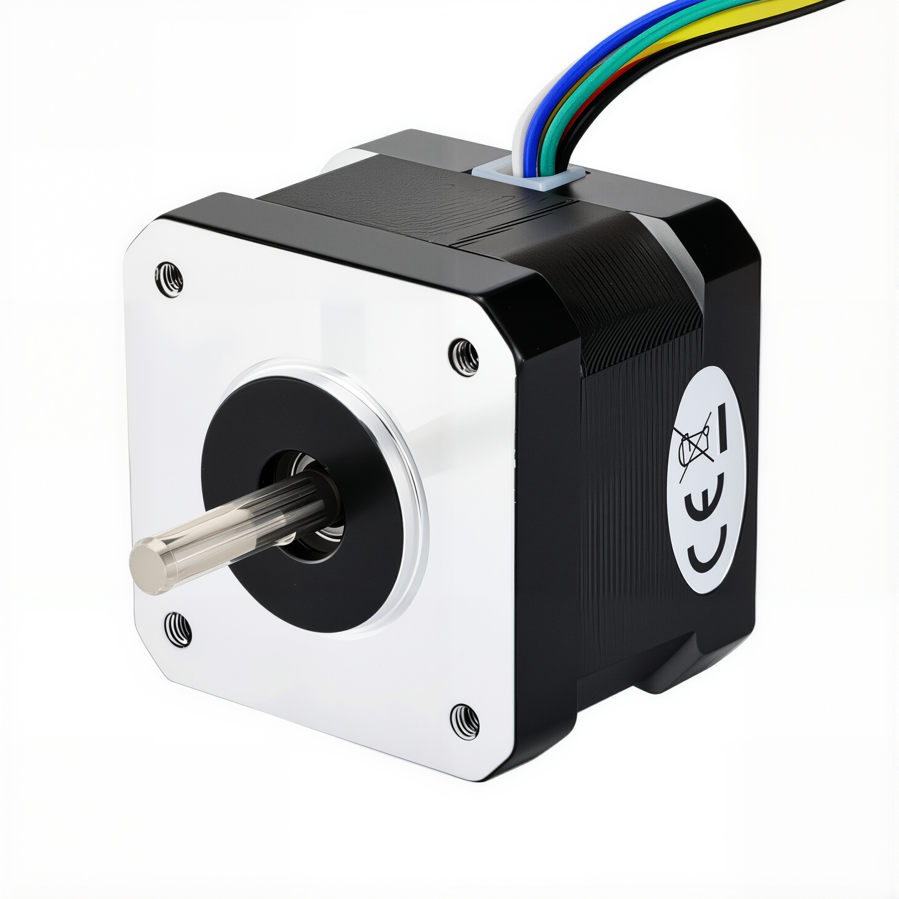 17 Dual Shaft Unipolar Stepper Motor,0.9°Step,16N·cm Torque,0.31A Current,34mm Body,6_Wire