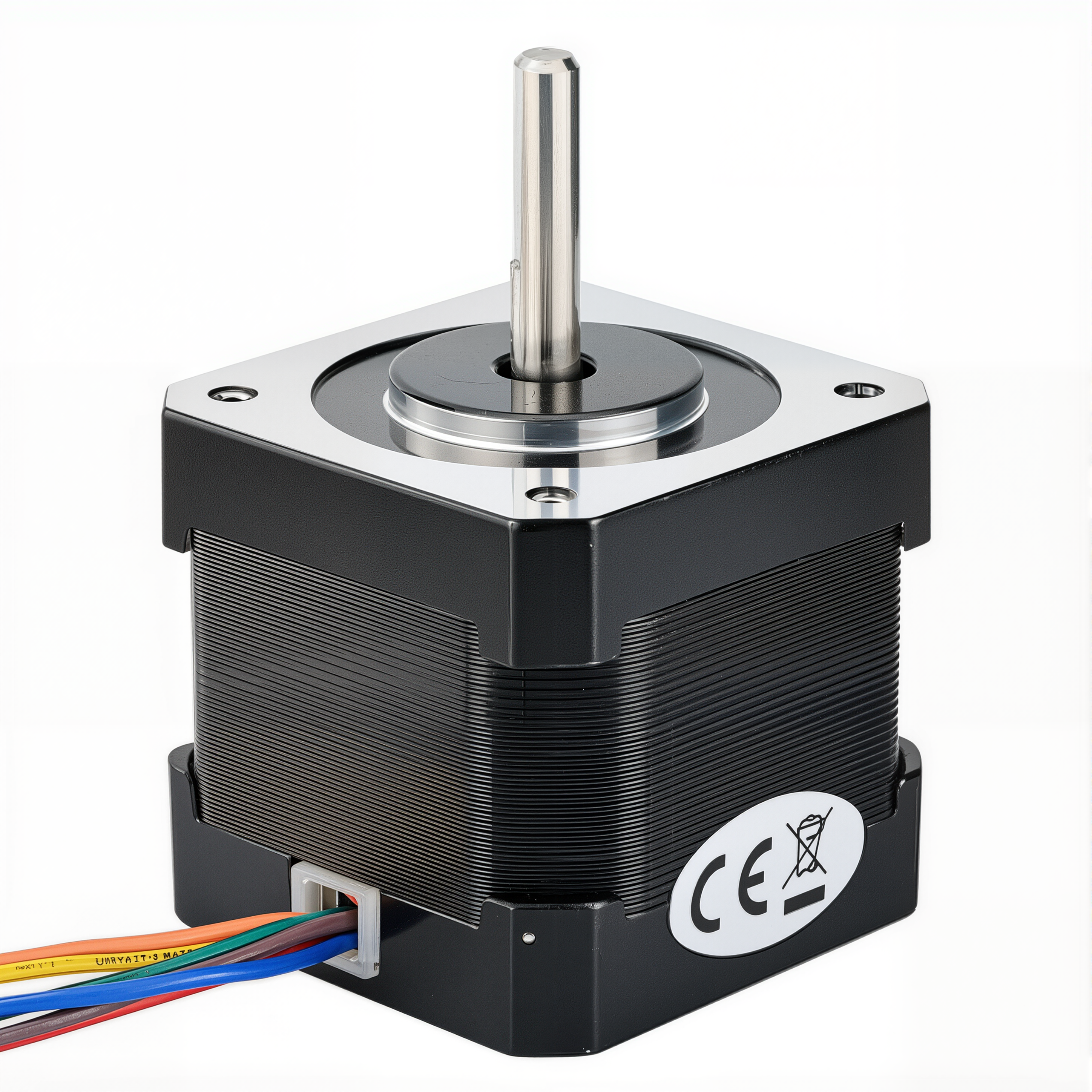17 Single Shaft Unipolar Stepper Motor,0.9°Step,26N·cm Torque,0.4A Current,39mm Body,6_Wire
