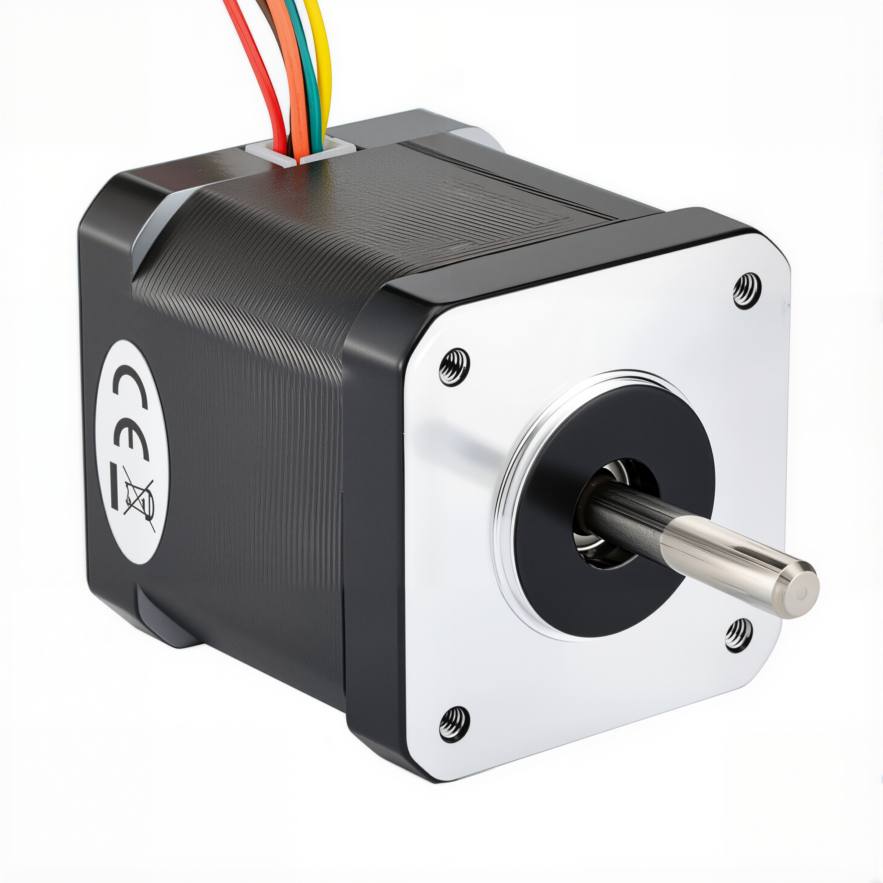 17 Single Shaft Unipolar Stepper Motor,0.9°Step,32N·cm Torque,0.4A Current,48mm Body,6_Wire