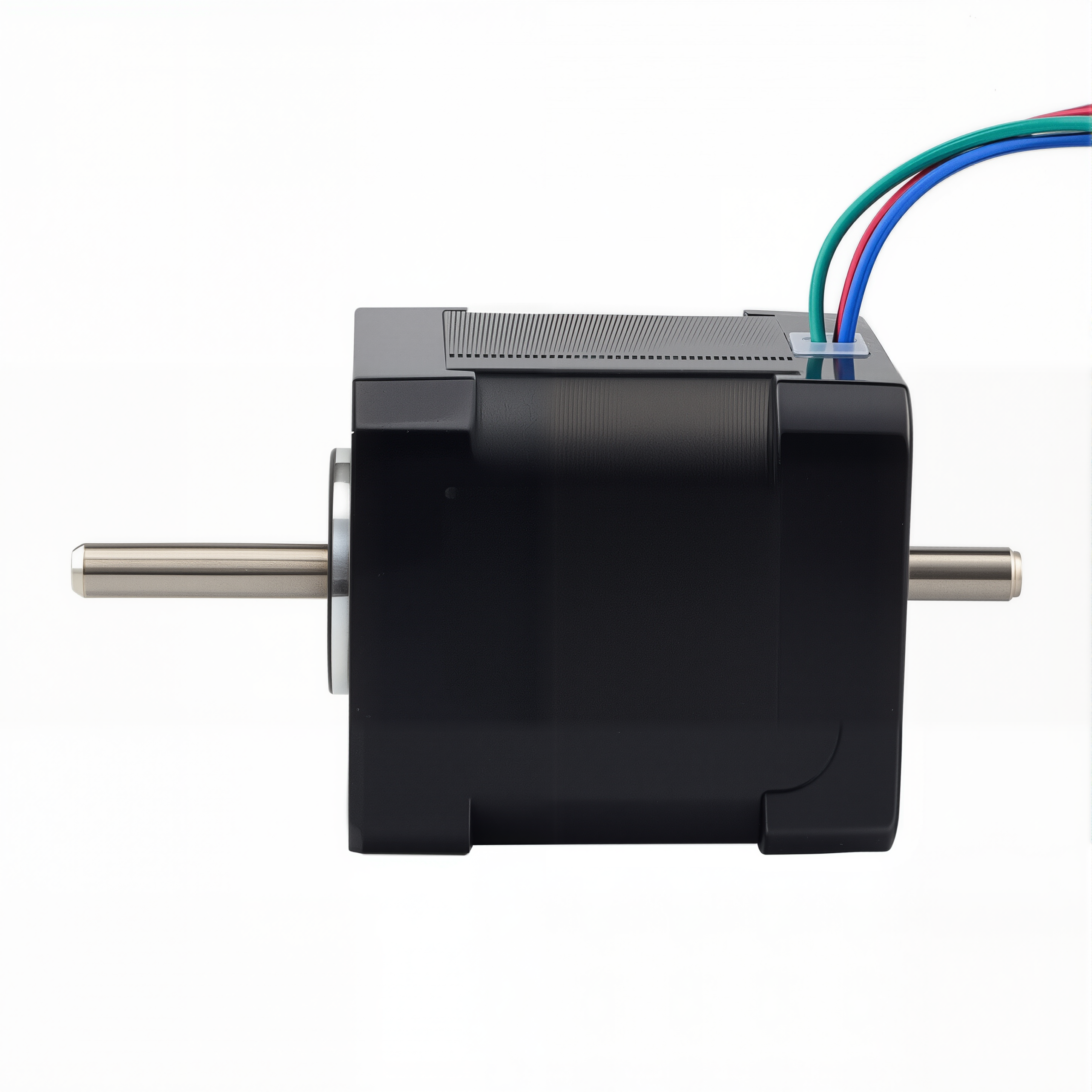 17 Dual Shaft Bipolar Stepper Motor,0.9°Step,42N·cm Torque,1.68A Current,48mm Body,4_Wire