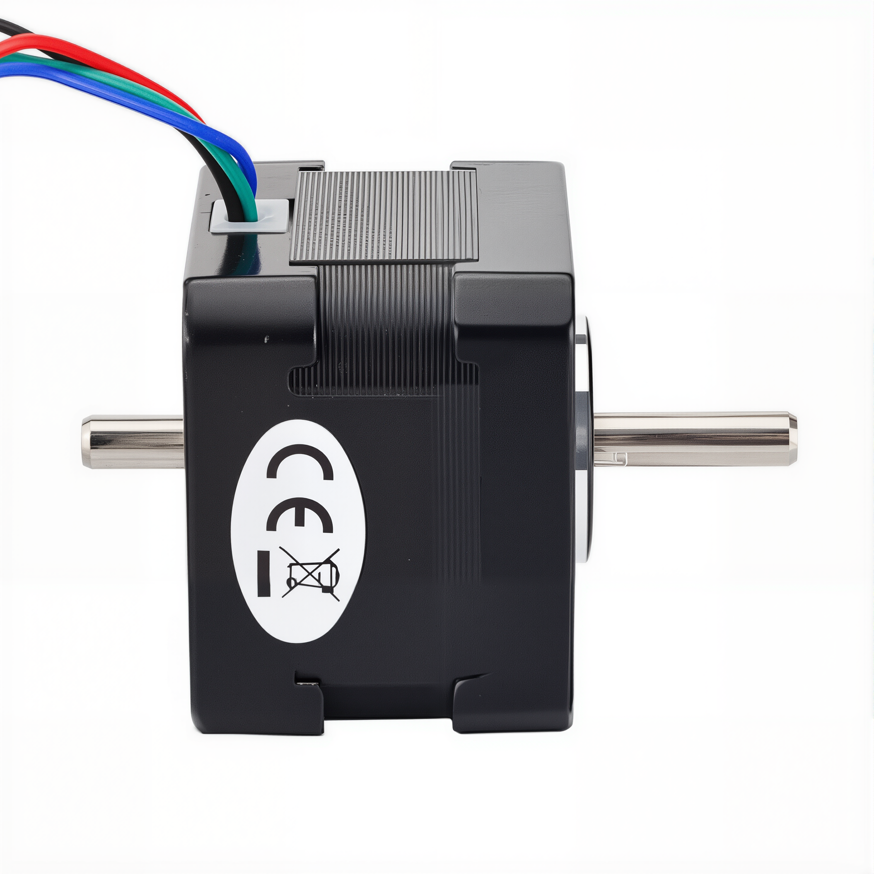17 Dual Shaft Bipolar Stepper Motor,1.8°Step,26N·cm Torque,0.4A Current,34mm Body,4_Wire