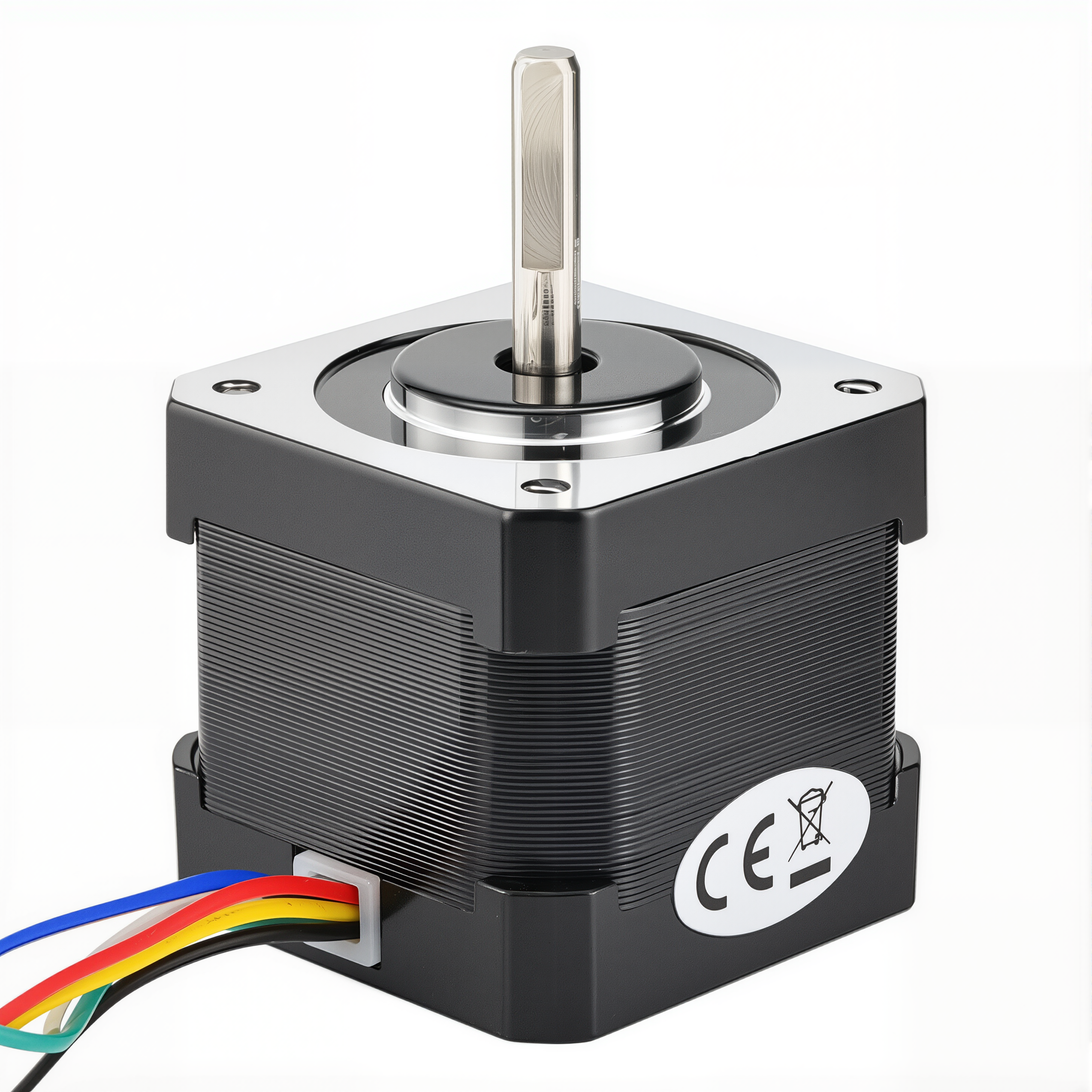 17 Single Shaft Unipolar Stepper Motor,1.8°Step,26N·cm Torque,0.4A Current,38mm Body,6_Wire