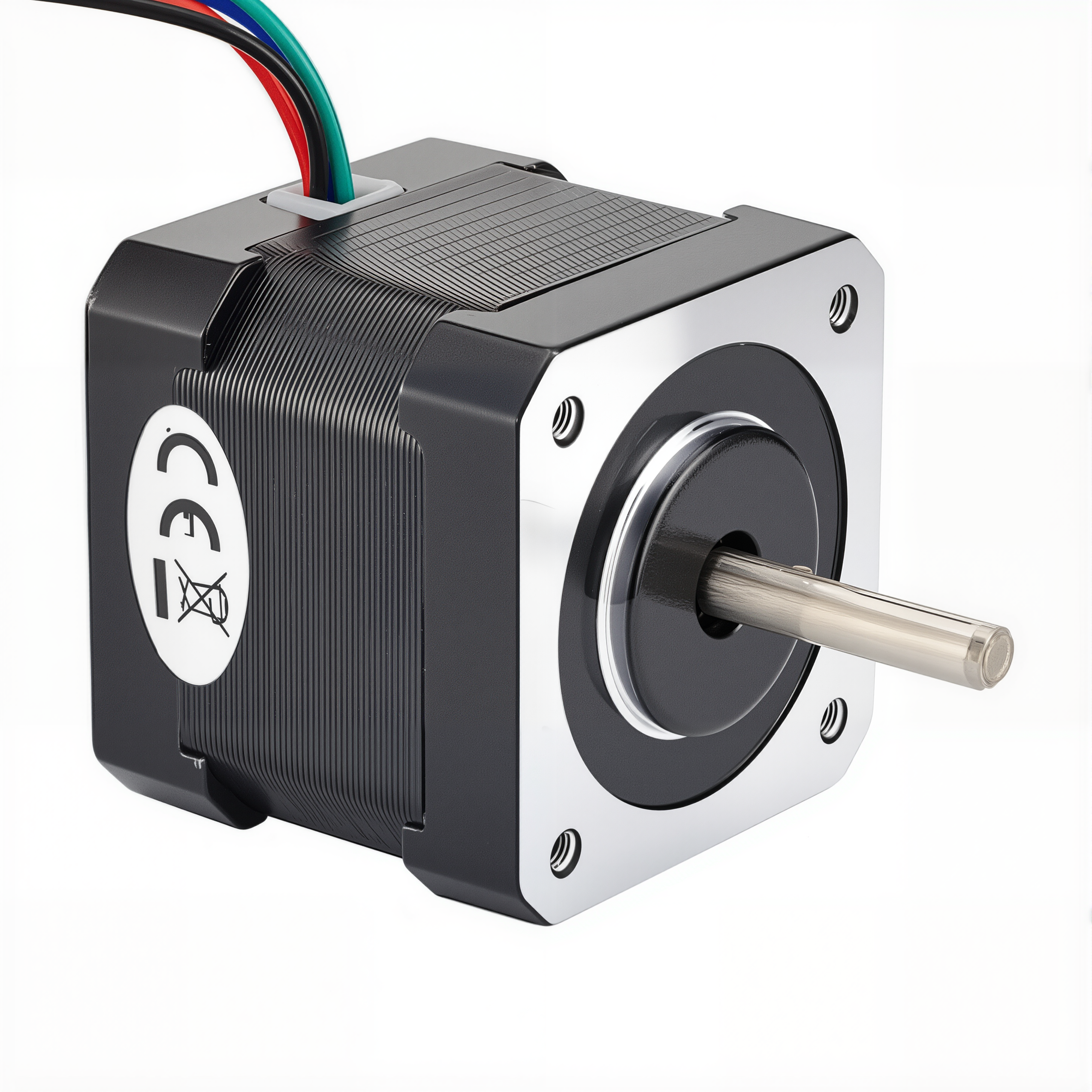 17 Single Shaft Bipolar Stepper Motor,1.8°Step,36N·cm Torque,0.85A Current,39mm Body,4_Wire
