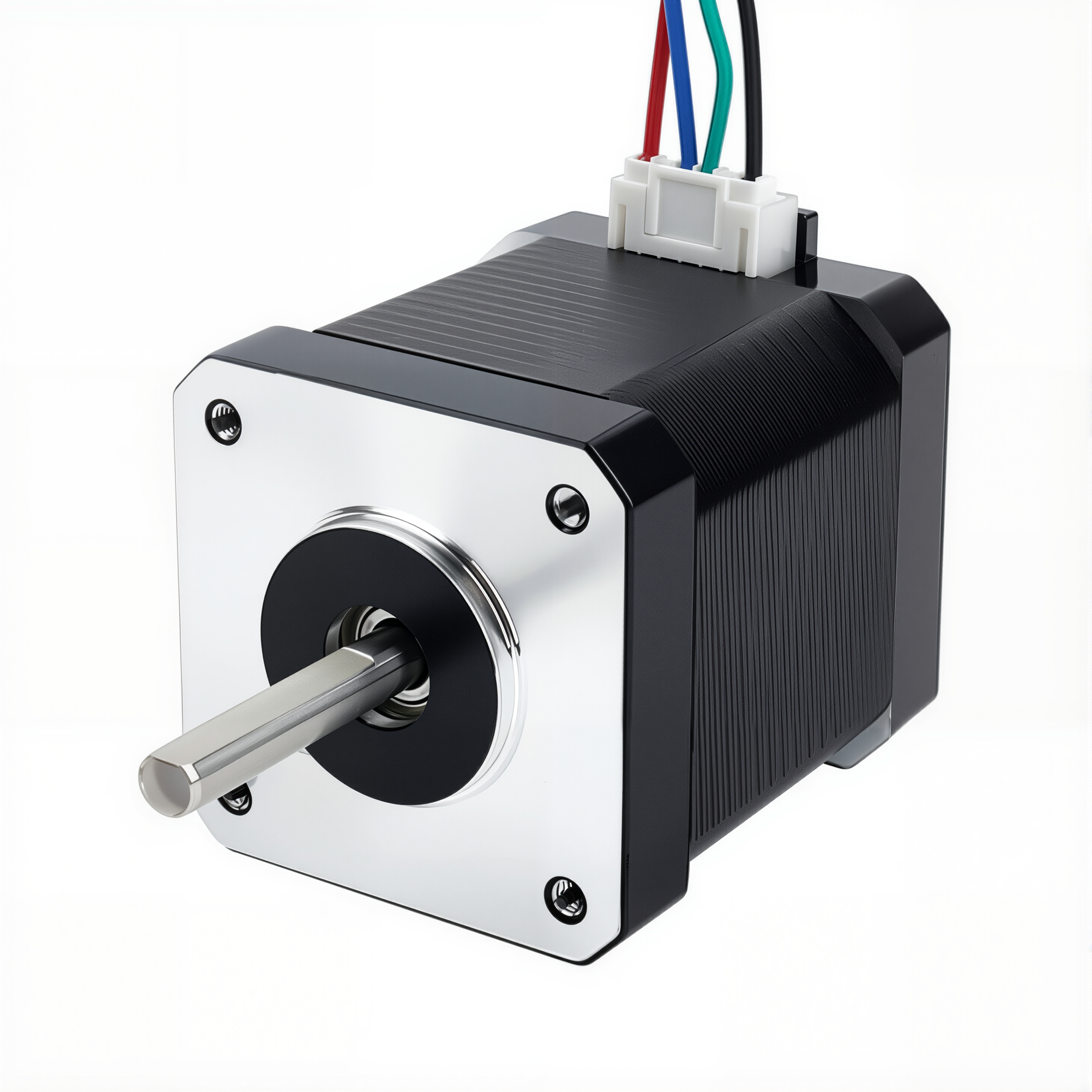 17 Single Shaft Bipolar Stepper Motor,1.8°Step,52N·cm Torque,1.68A Current,48mm Body,4_Wire