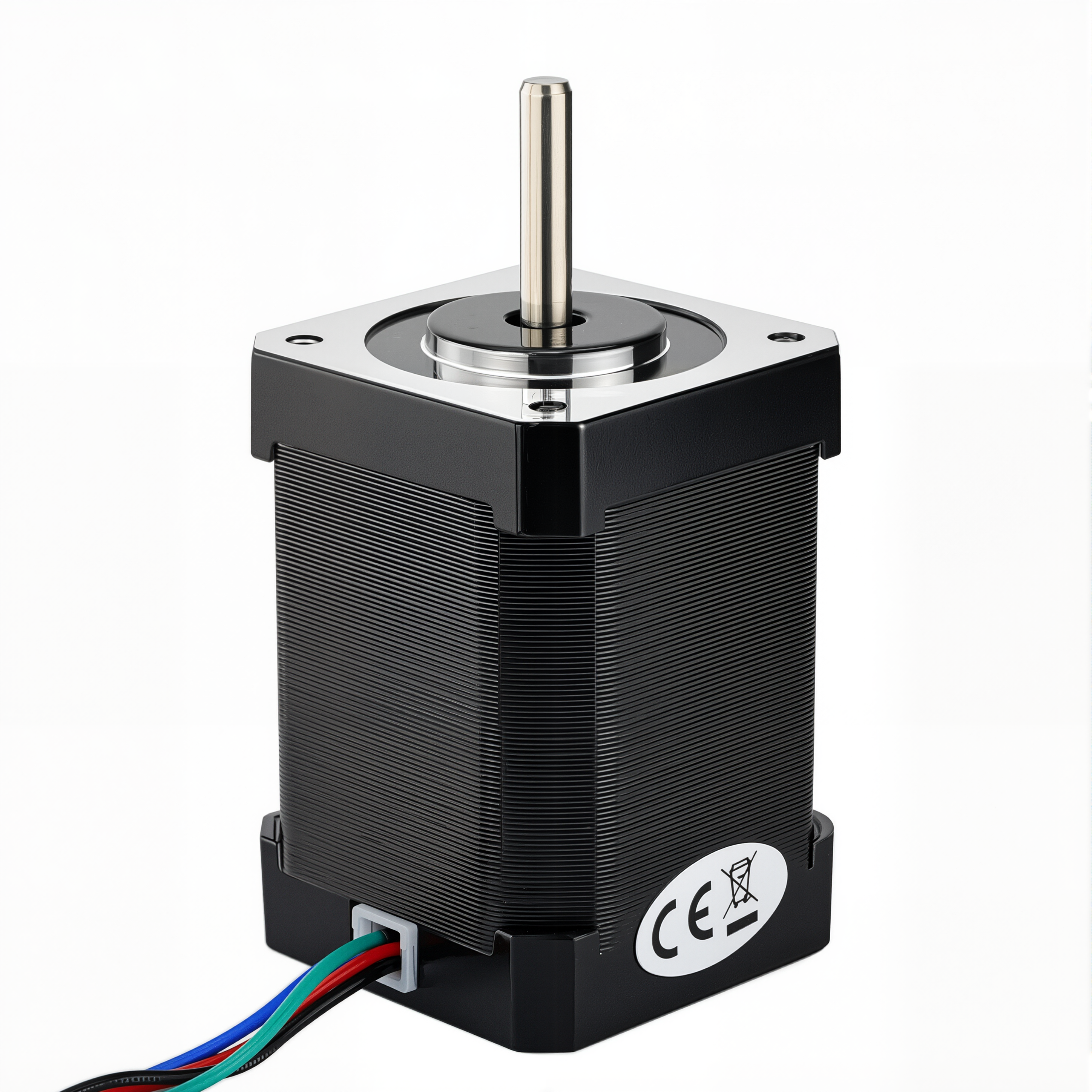 17 Single Shaft Bipolar Stepper Motor,1.8°Step,60N·cm Torque,0.64A Current,60mm Body,4_Wire