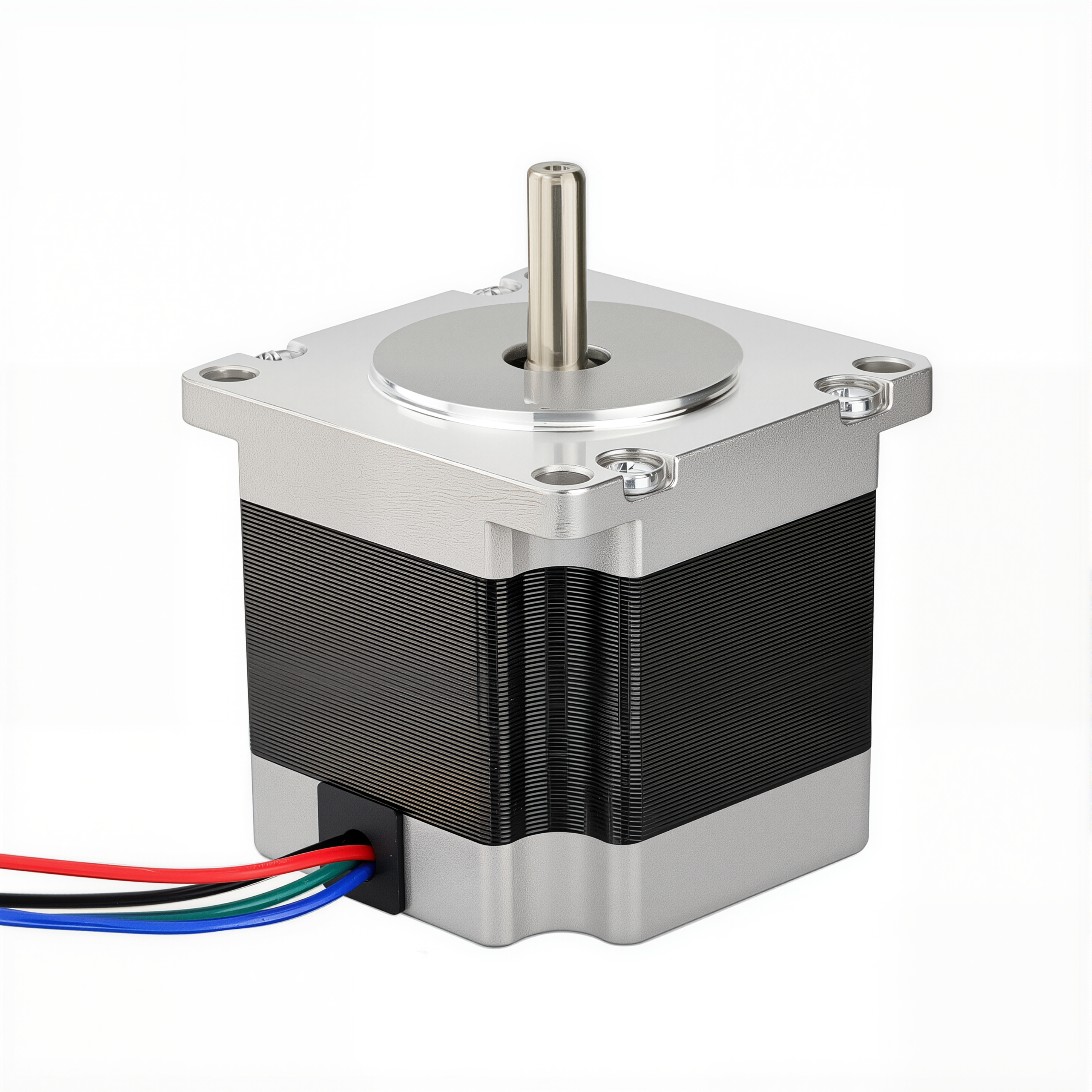 23 Single Shaft Bipolar Stepper Motor,1.8°Step,90N·cm Torque,2A Current,52mm Body,4_Wire