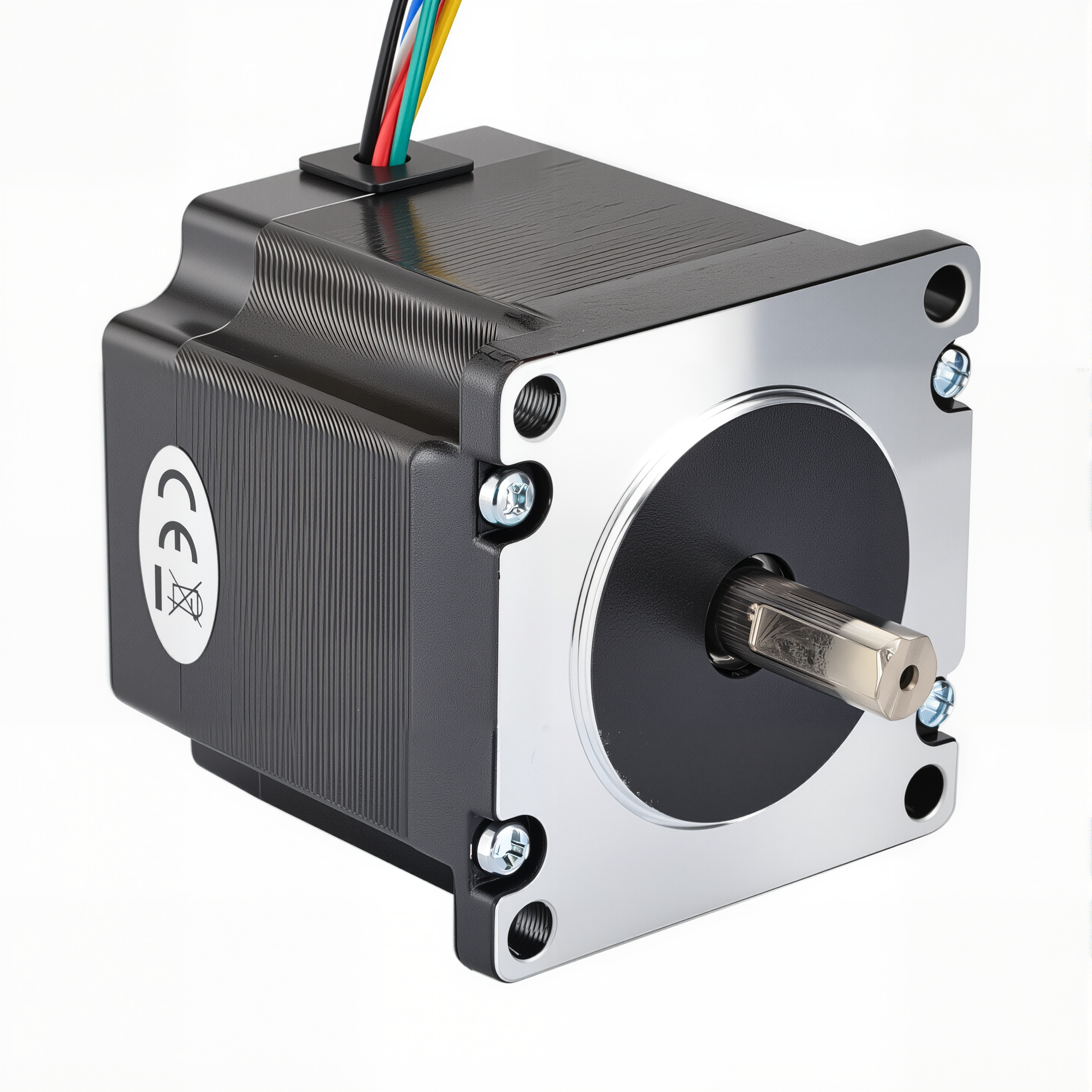 23 Dual Shaft Unipolar Stepper Motor,1.8°Step,90N·cm Torque,1A Current,56mm Body,6_Wire