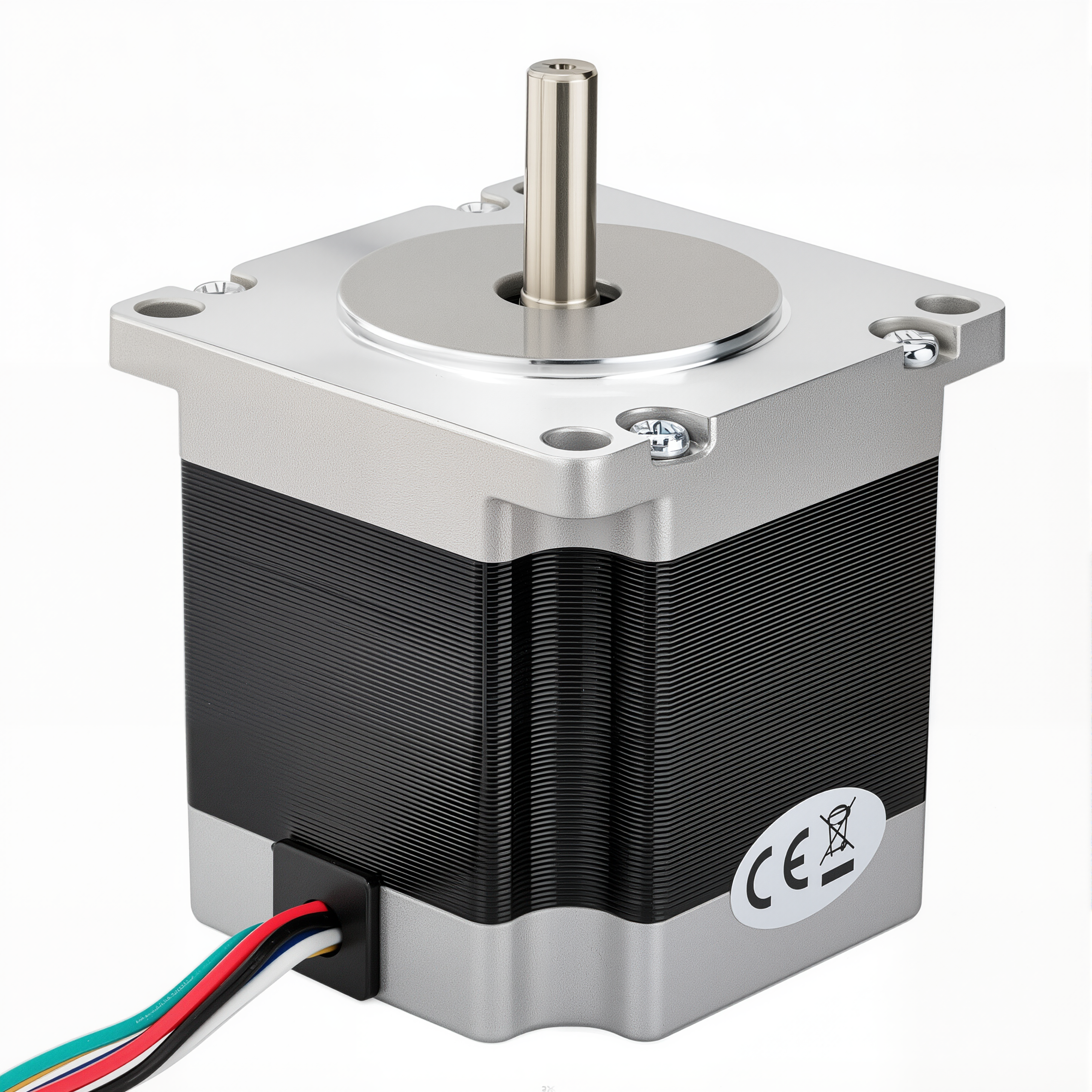 23 Single Shaft Unipolar Stepper Motor,1.8°Step,90N·cm Torque,1A Current,56mm Body,6_Wire