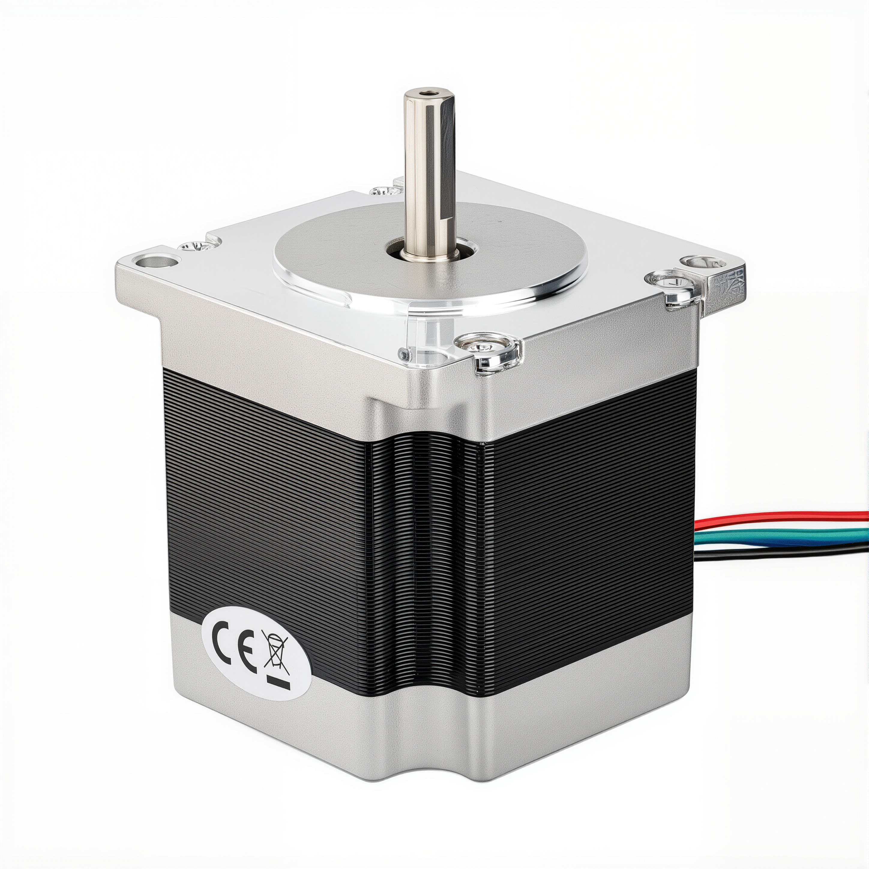23 Single Shaft Bipolar Stepper Motor,1.8°Step,125N·cm Torque,2.8A Current,56mm Body,4_Wire