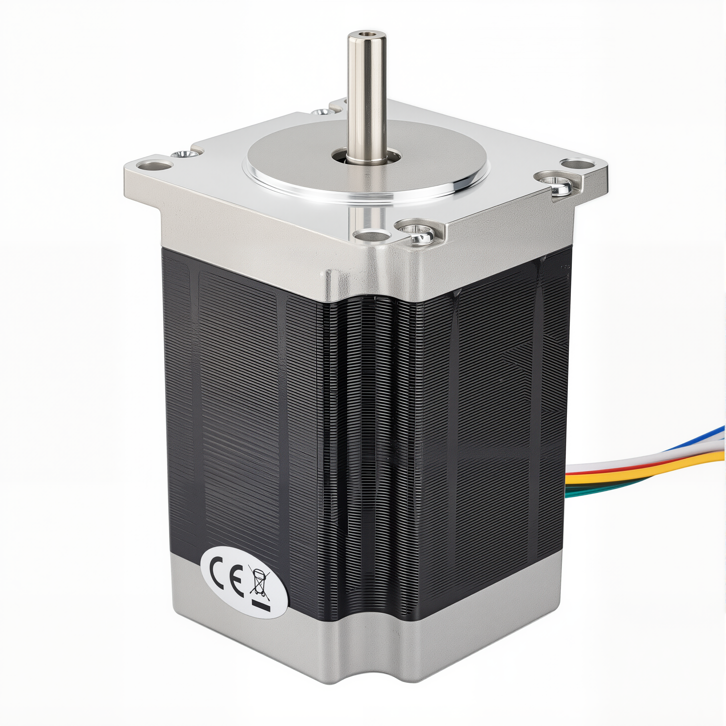 23 Single Shaft Unipolar Stepper Motor,1.8°Step,135N·cm Torque,1A Current,77mm Body,6_Wire