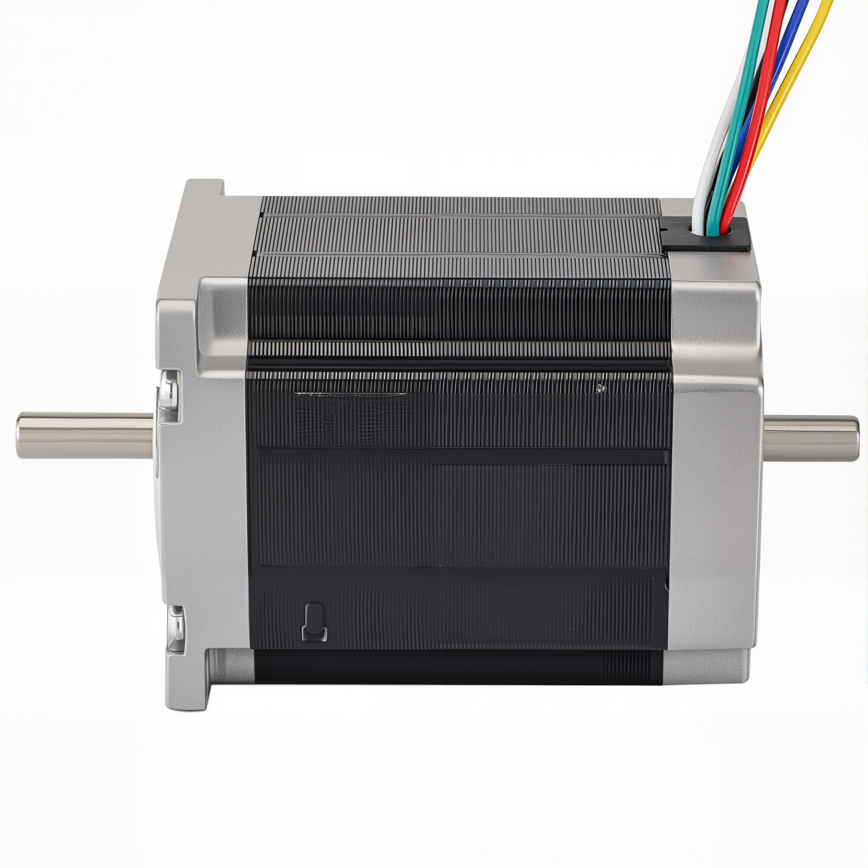 23 Dual Shaft Unipolar Stepper Motor,1.8°Step,135N·cm Torque,3A Current,76mm Body,6_Wire