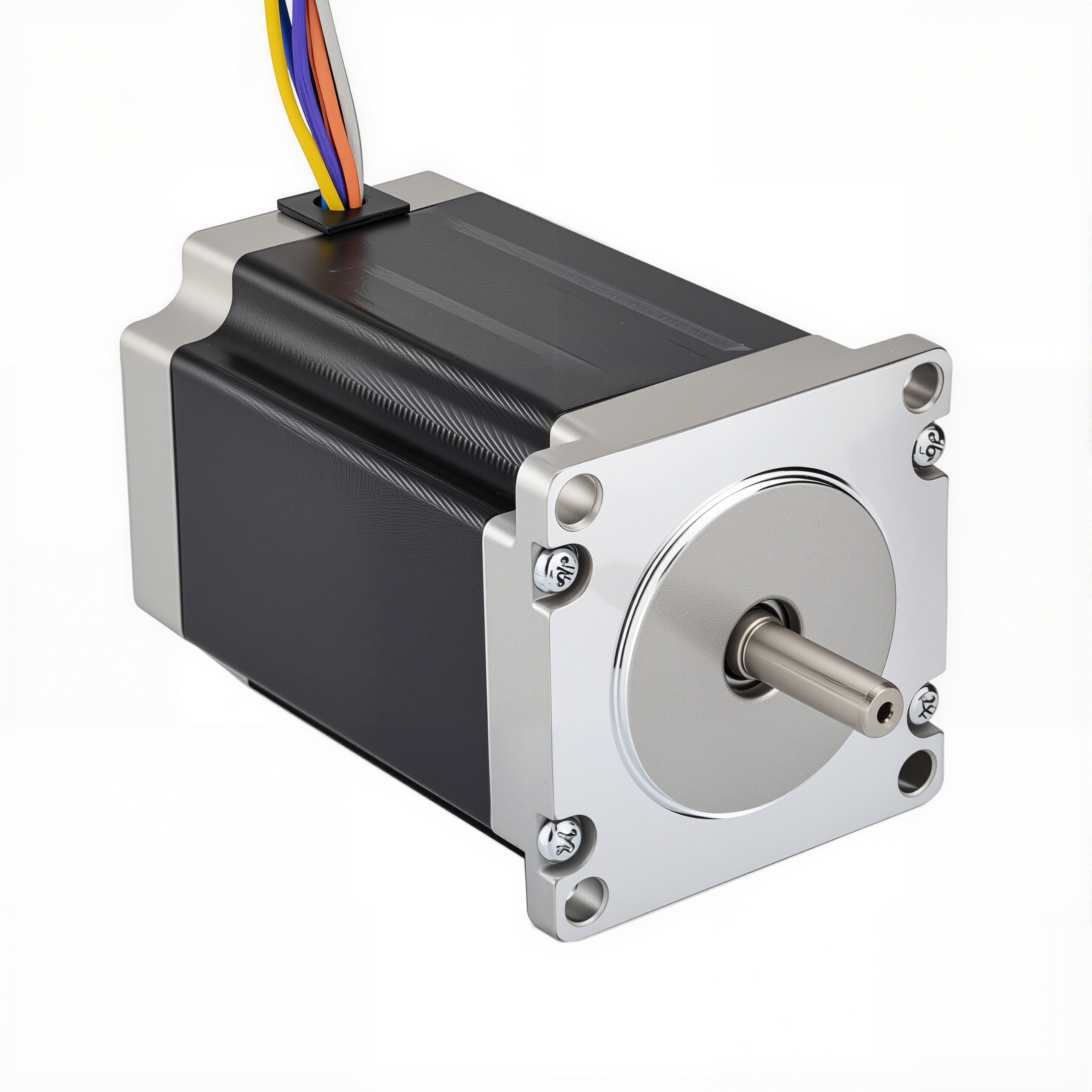 23 Dual Shaft Bipolar/Unipolar Stepper Motor,1.8°Step,283N·cm Torque,5.66A Current,84mm Body,8_Wire