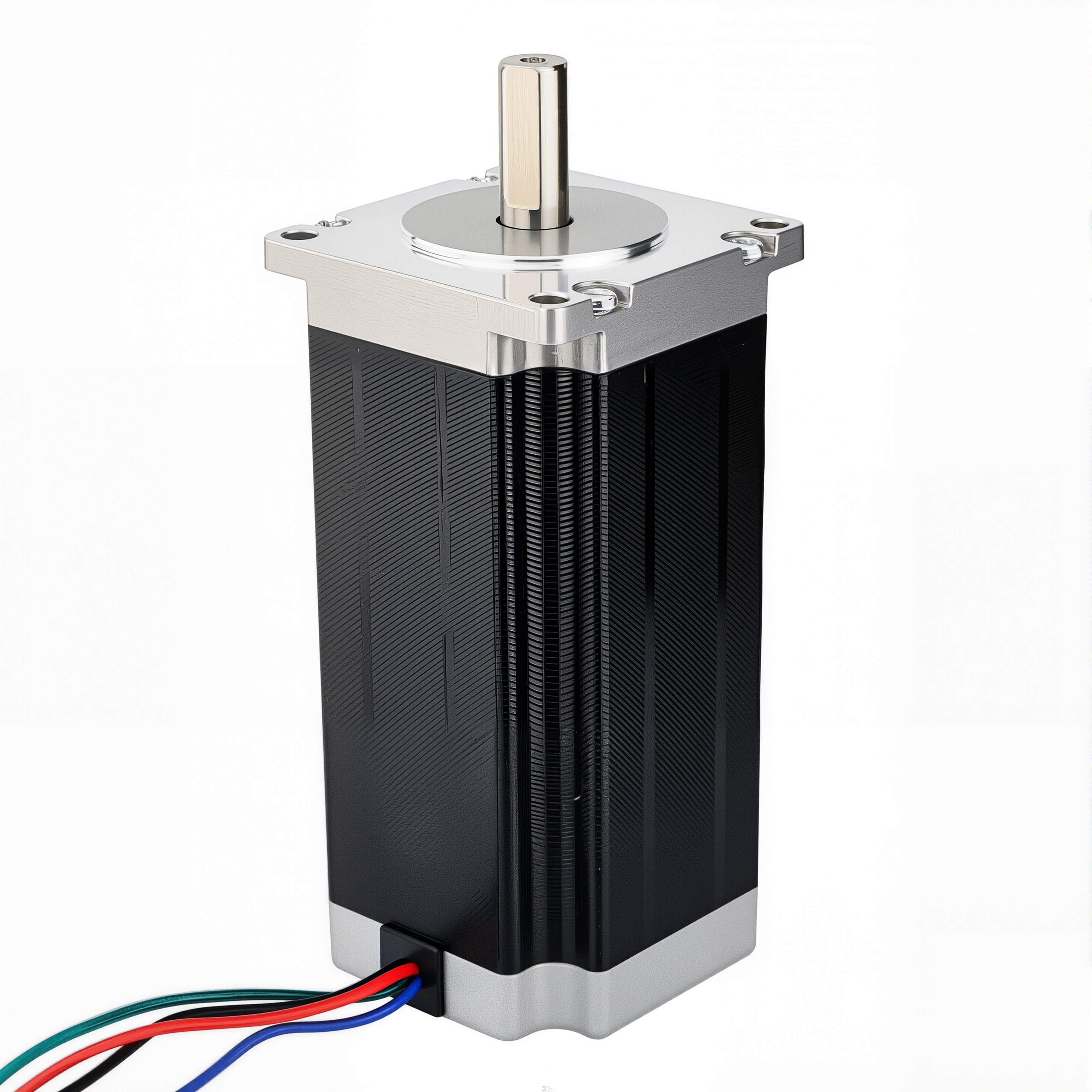 23 Single Shaft Bipolar Stepper Motor,1.8°Step,300N·cm Torque,4A Current,112mm Body,4_Wire
