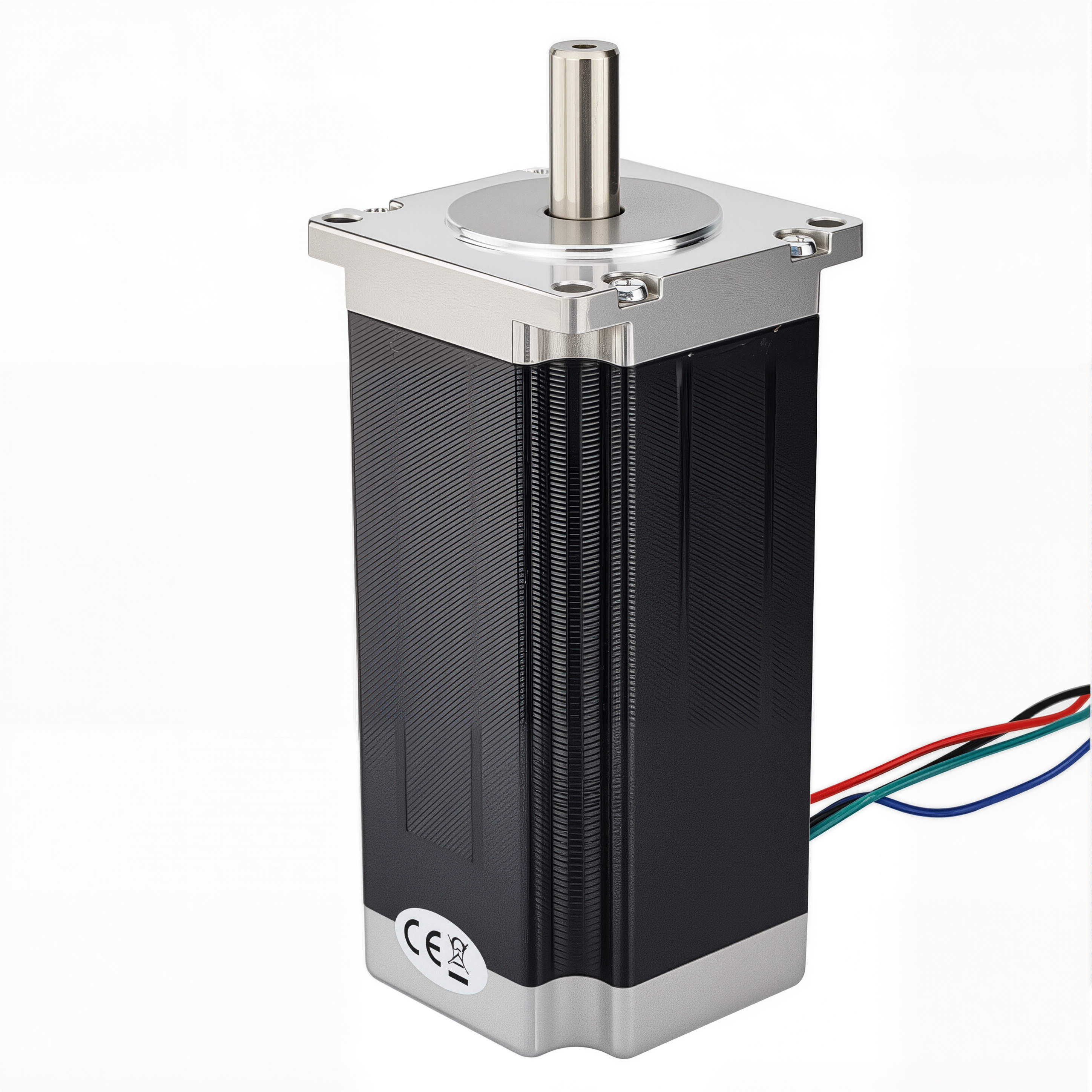 23 Single Shaft Bipolar Stepper Motor,1.8°Step,300N·cm Torque,4A Current,112mm Body,4_Wire