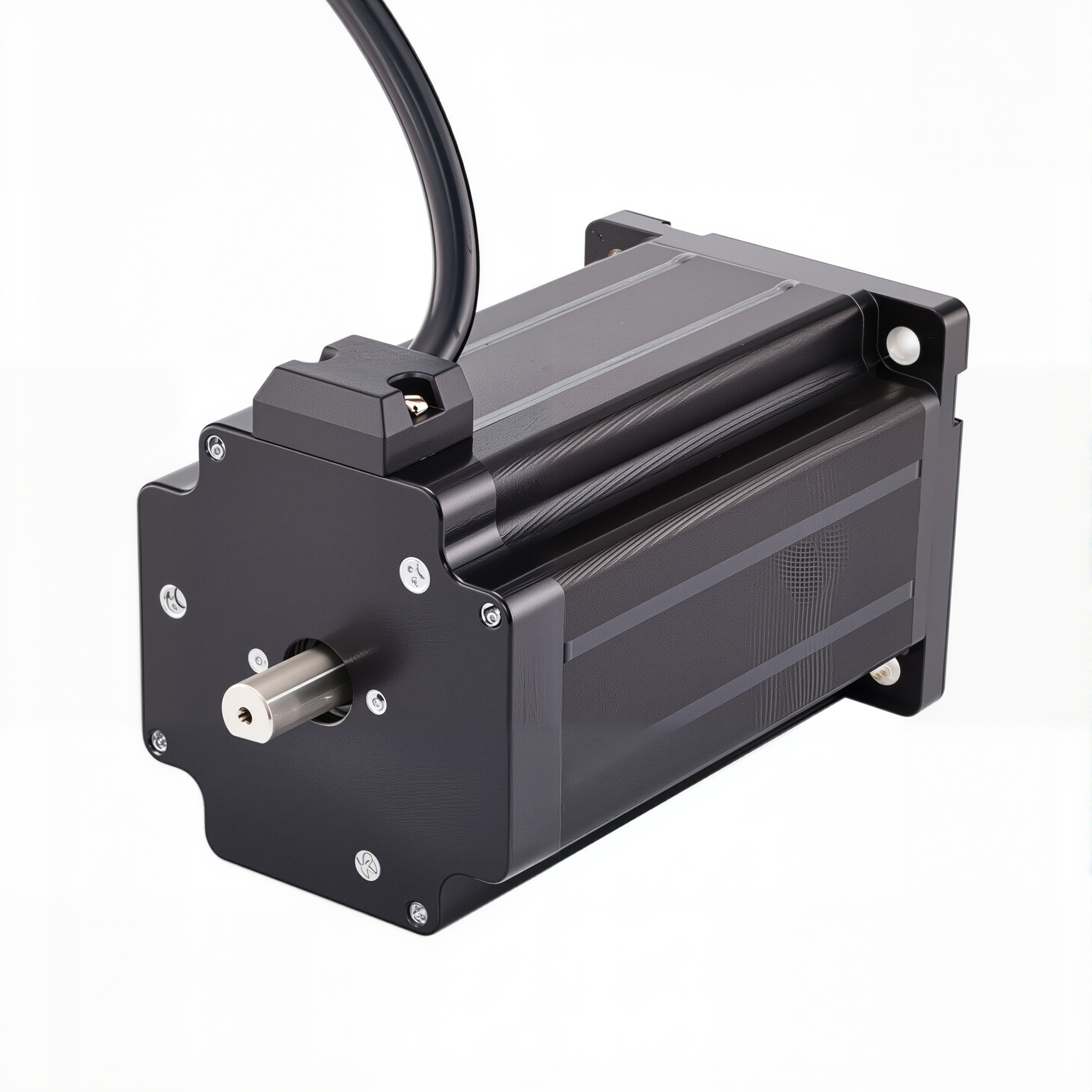 24 Dual Shaft Bipolar Stepper Motor,1.8°Step,400N·cm Torque,4.24A Current,100mm Body,4_Wire