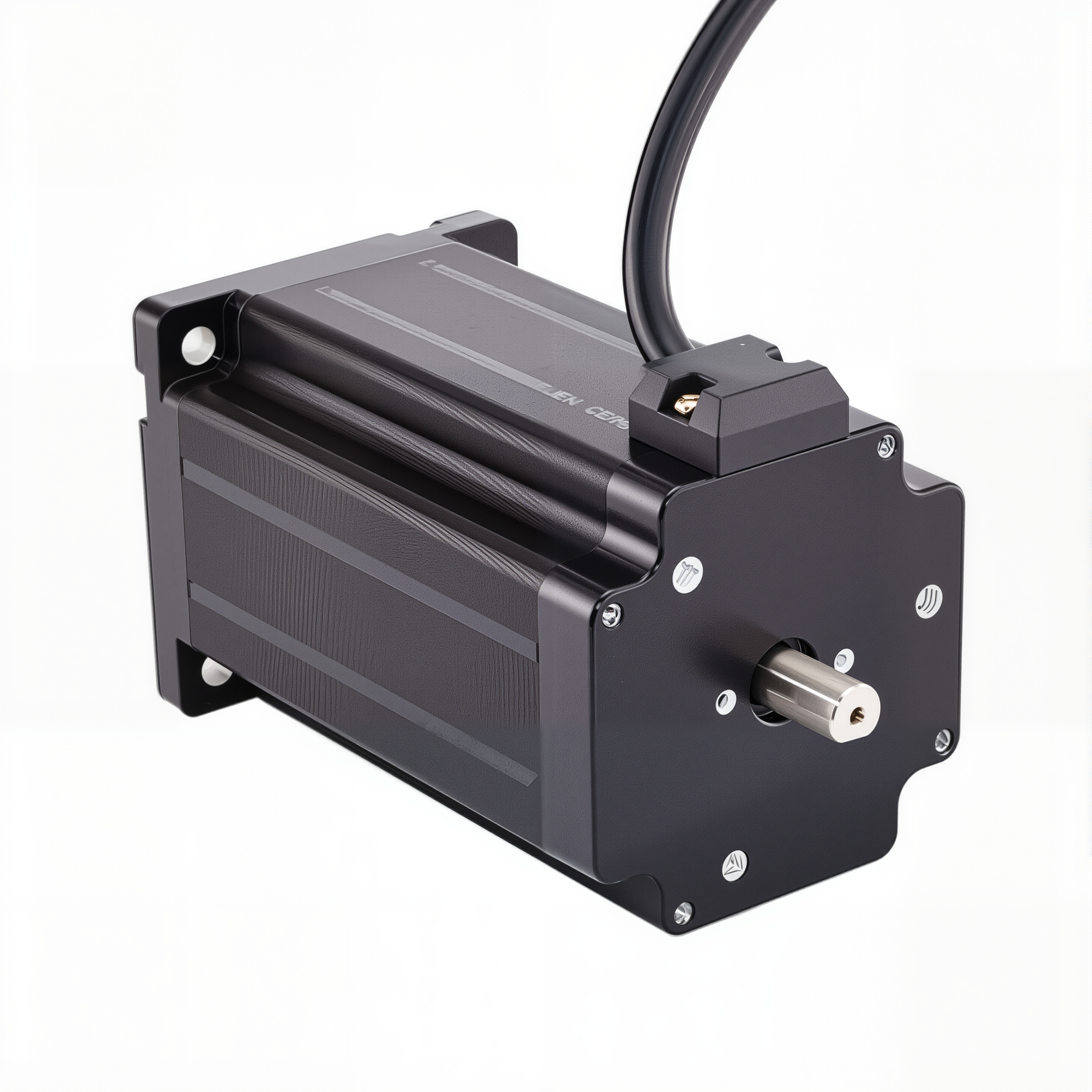 24 Dual Shaft Bipolar Stepper Motor,1.8°Step,400N·cm Torque,4.24A Current,100mm Body,4_Wire