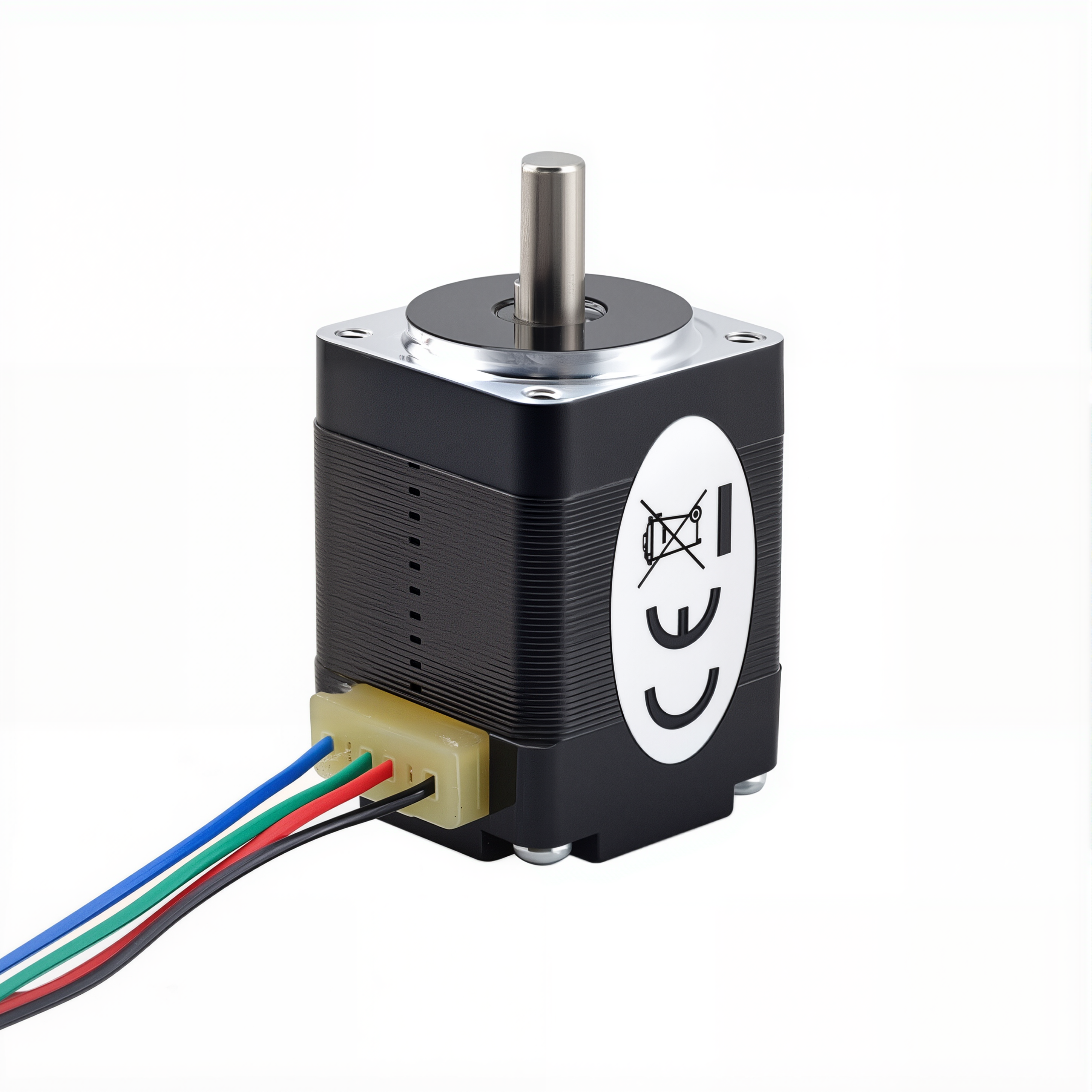 8 Single Shaft Bipolar Stepper Motor,1.8°Step,1.8N·cm Torque,0.6A Current,33mm Body,4_Wire